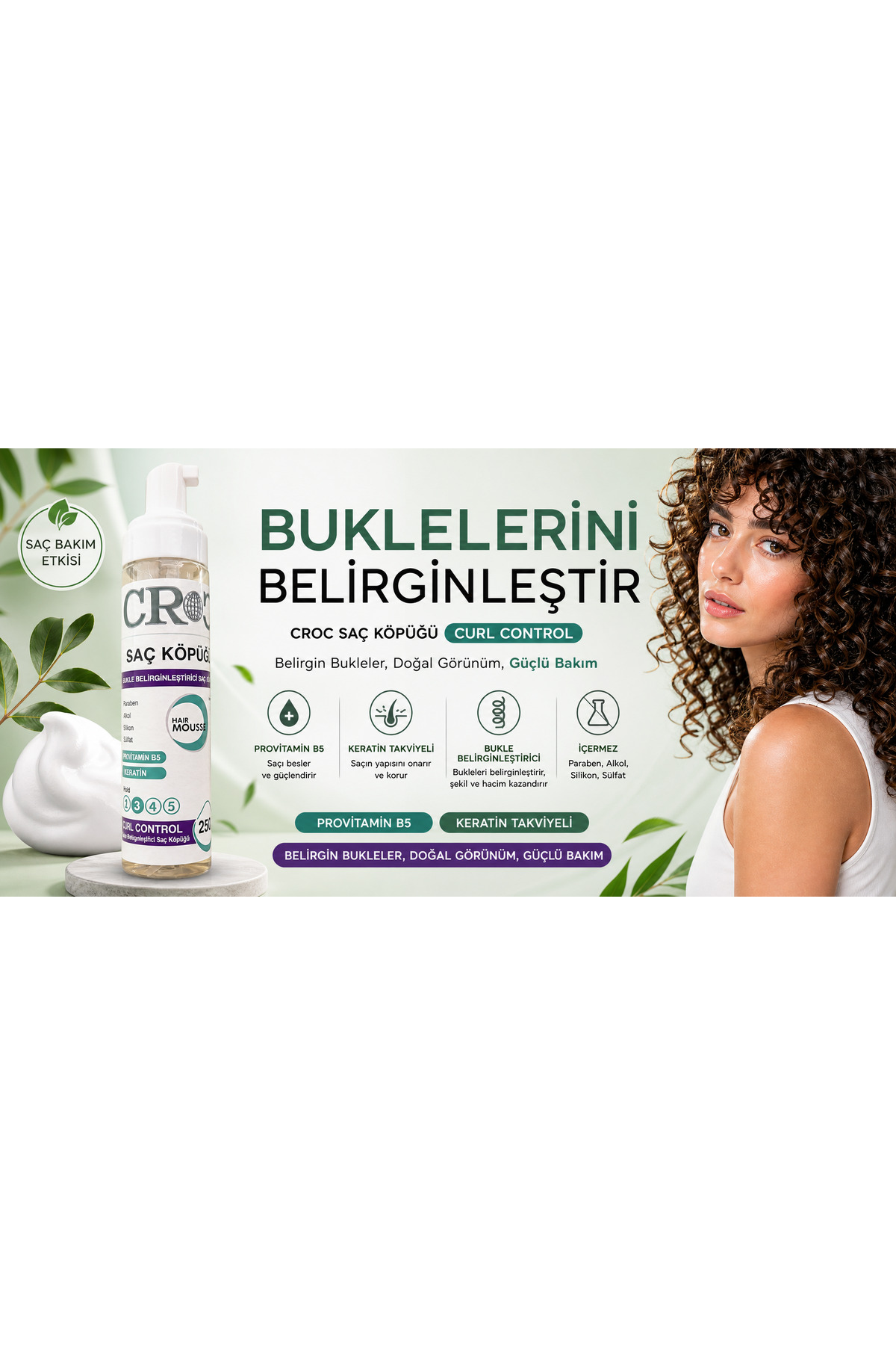Croc Saç Köpüğü No:3 250ml Belirgin Bukleler — 8684083001196