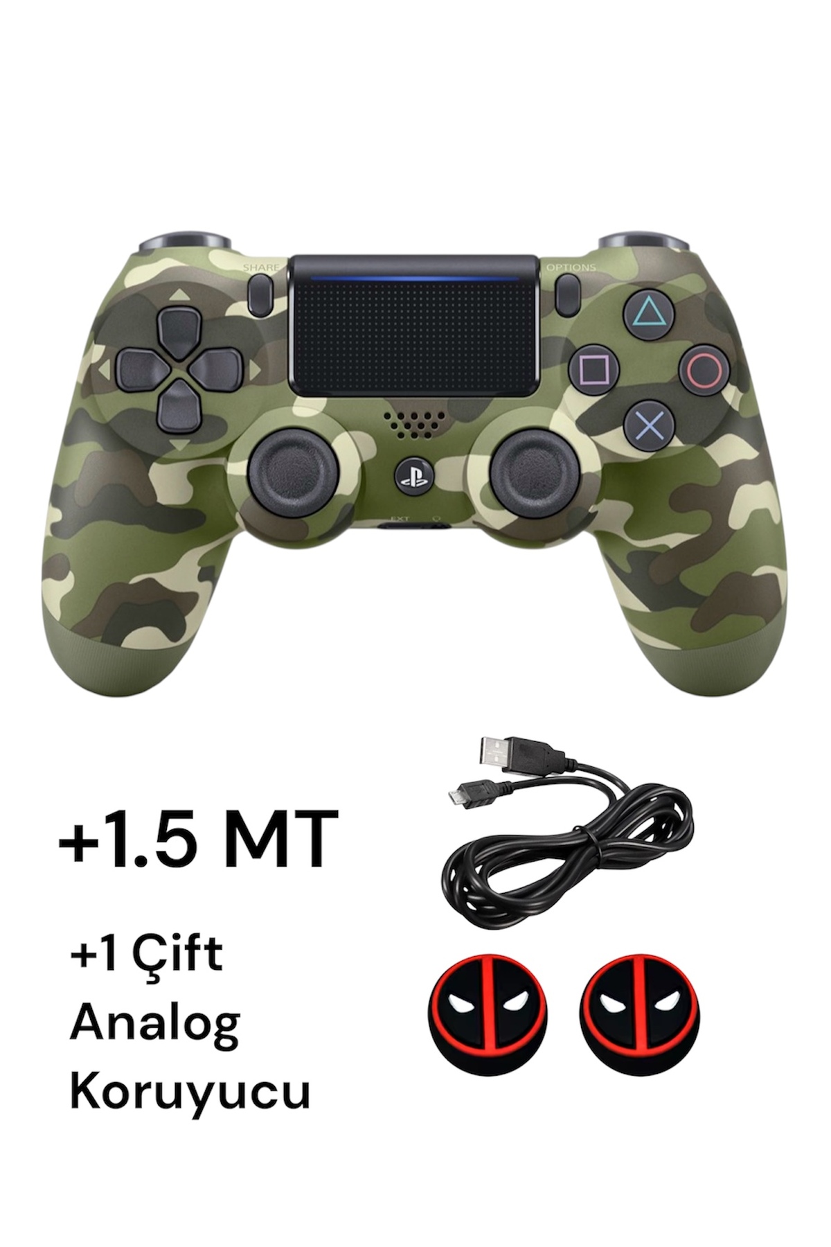 Playstation 4 DualShock Next Generation V2 Gamepad + 1.5 MT Charging Cable + 1 Pair Analog Head