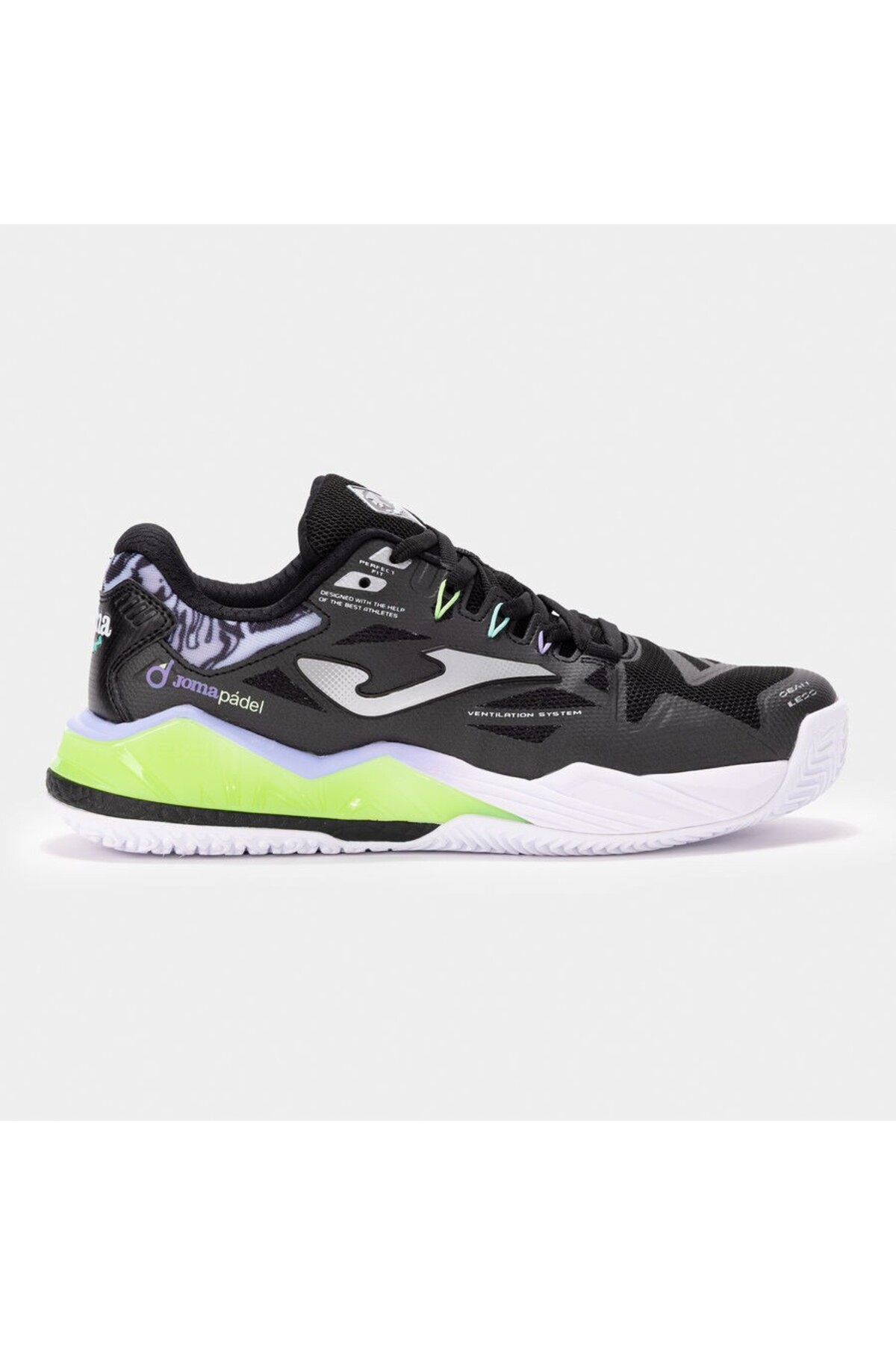 Joma TSPILS2601OM Spin Kadın Padel Ayakkabısı Siyah/Lime - Fiyatı