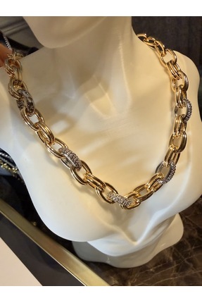 Les Contess Jewelry Gold Hoop Altın Kaplama Kolye