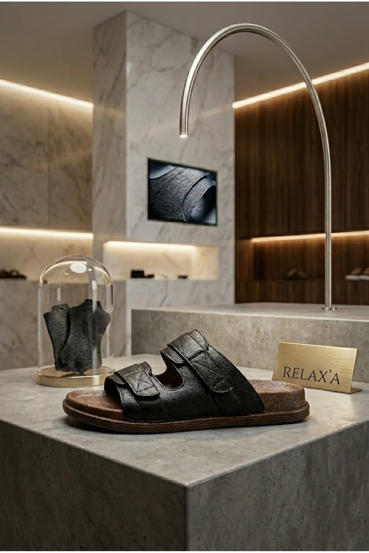 Relaxa Erkek Terlik, Yumuşak, Günlük Terlik, Ev Dışarı Terlik, Rahat Taban görsel 2
