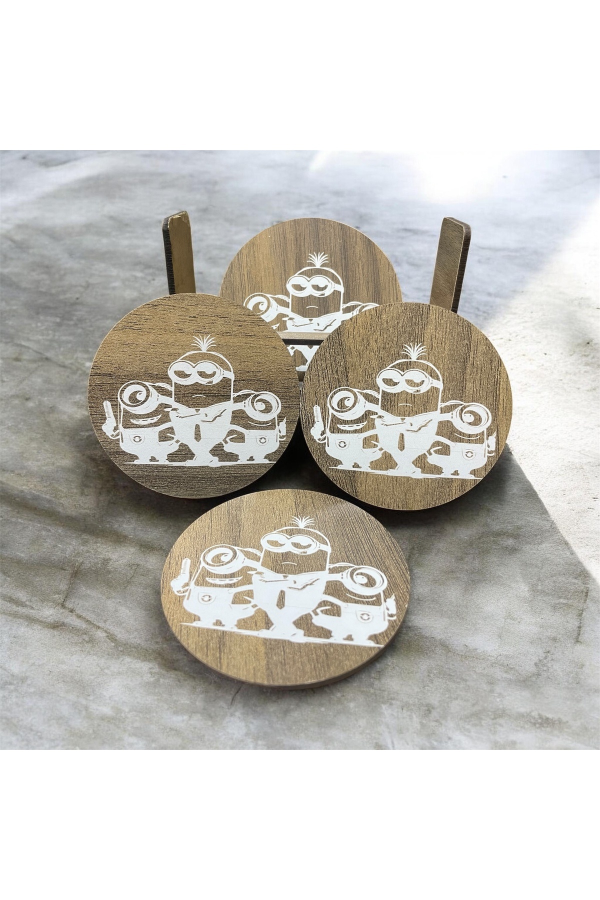 6 Lı Mdf Bardak Altlığı Sekoratif ECCECA1032 - Görsel 3