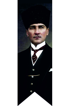 MAVİ DENİZ REKLAM ATATÜRK KIRLANGIÇ KALPAKLI RESİM 70X210 CM
