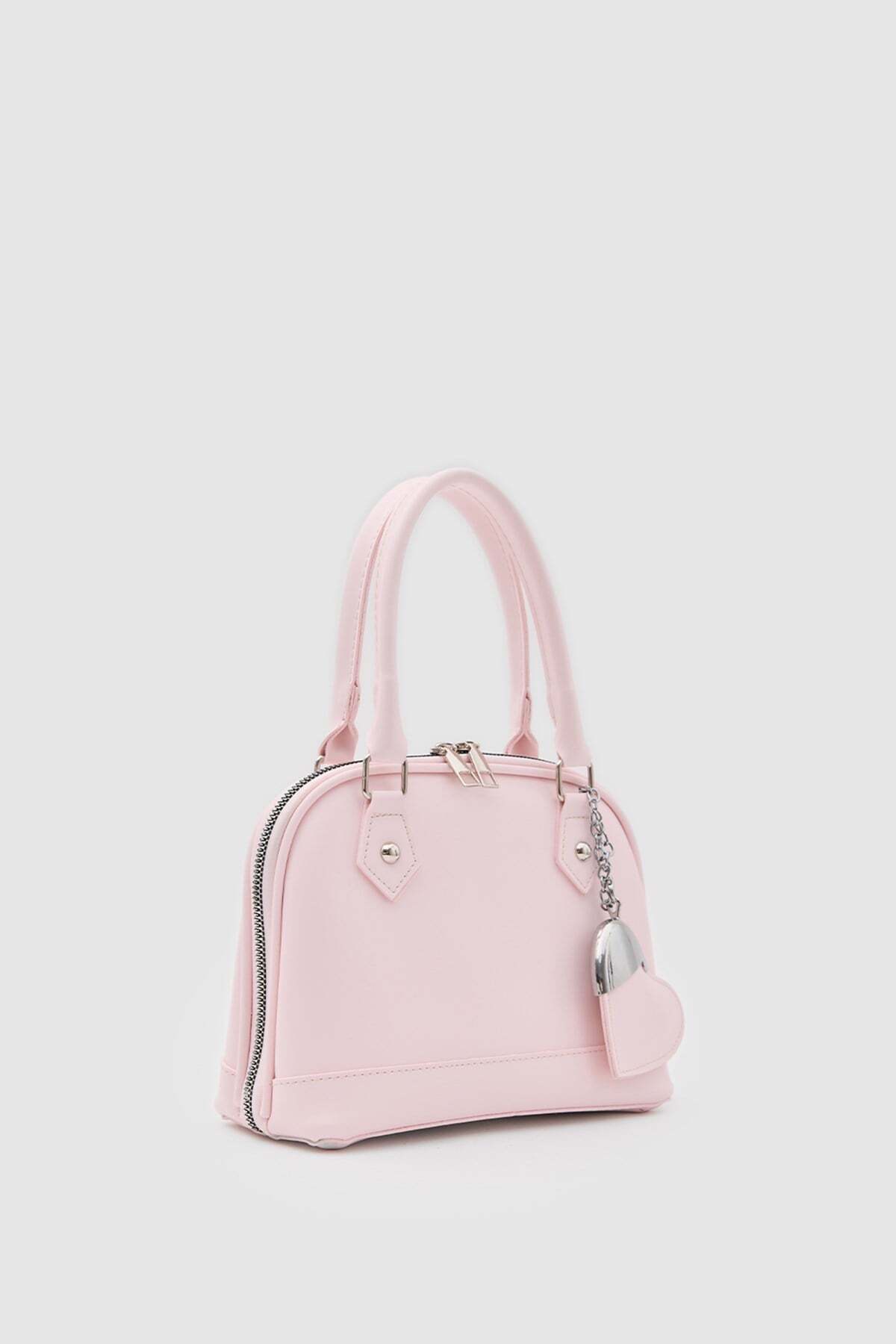 Shule Bags Rio Kalp Charmlı El ve Çapraz Çanta Sakura Pembe görsel 3