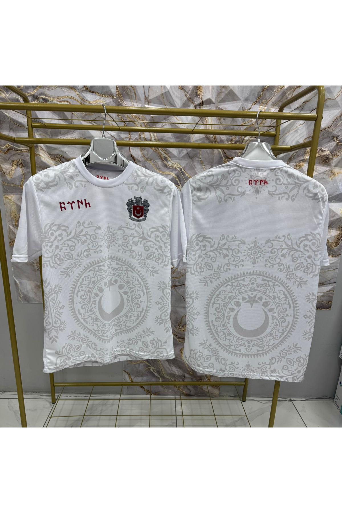 CLAW UP WORK Türkiye Bozkurt Türük Armalı Beyaz Mikro T-shirt