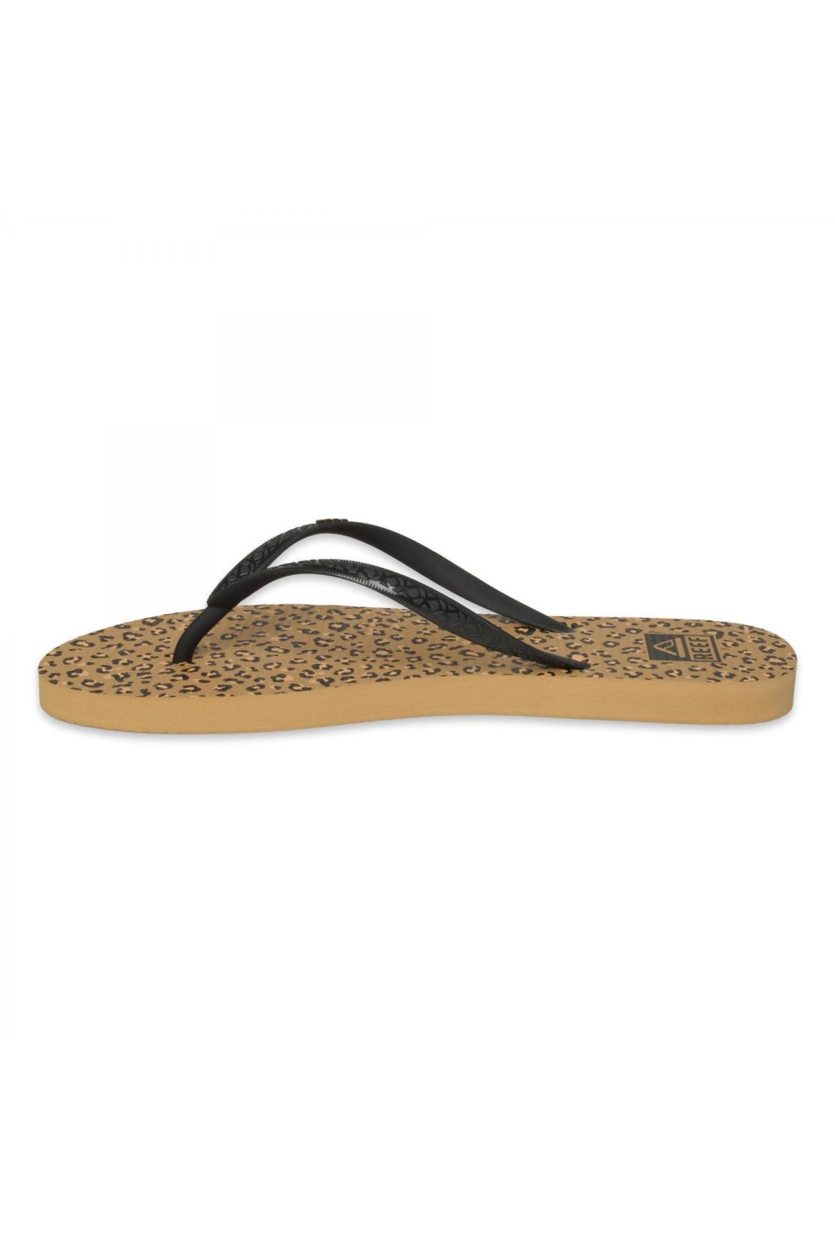Resim Reef Cj9441 Seaside Prints Parmak Arası Leopar Kadın Terlik 