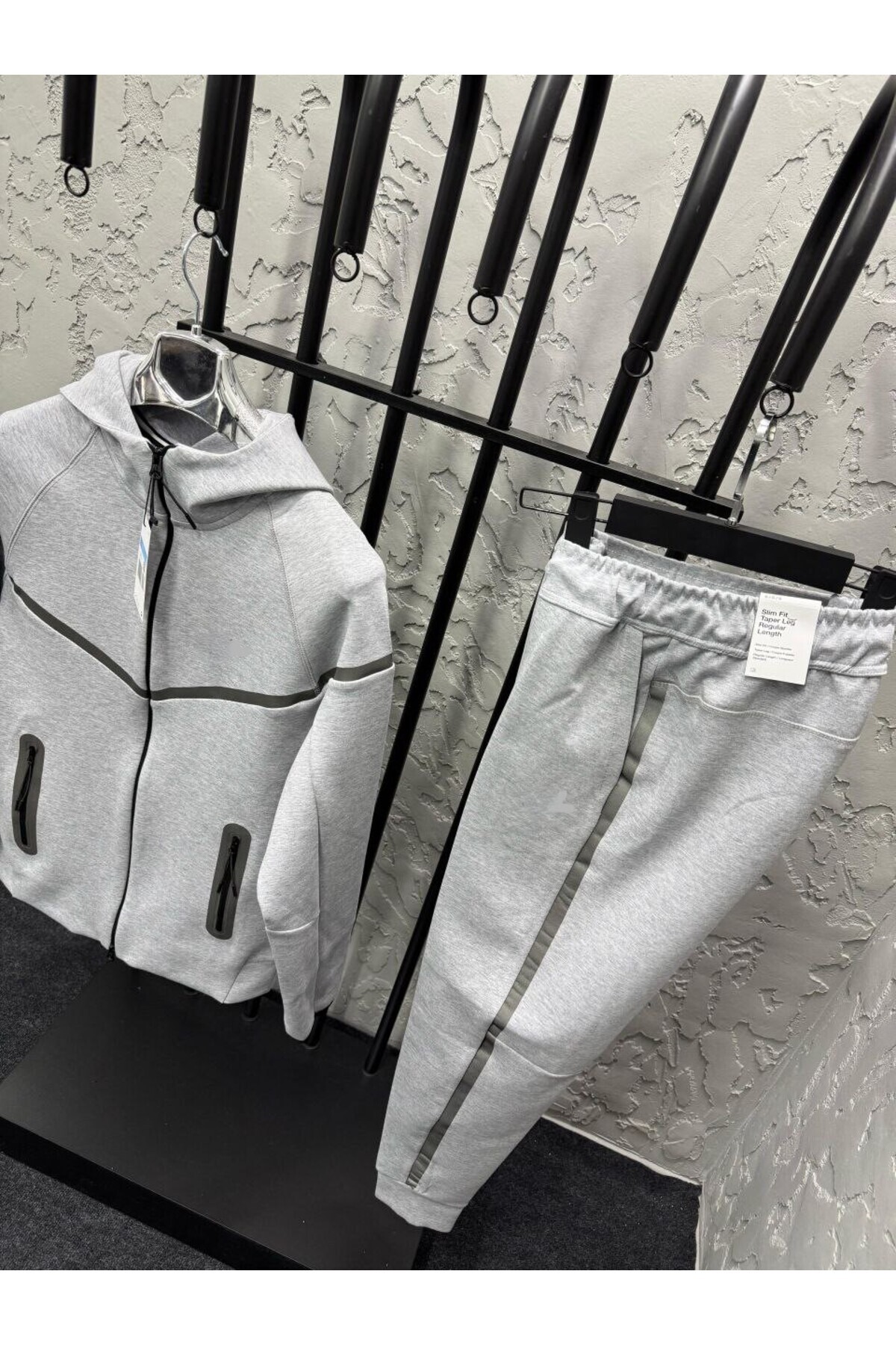 TECH FLEECE REFLEKTÖRLÜ EŞOFMAN TAKIMI (ALT VE ÜST) — خاکستری TFRET — تصویر 2 از 3