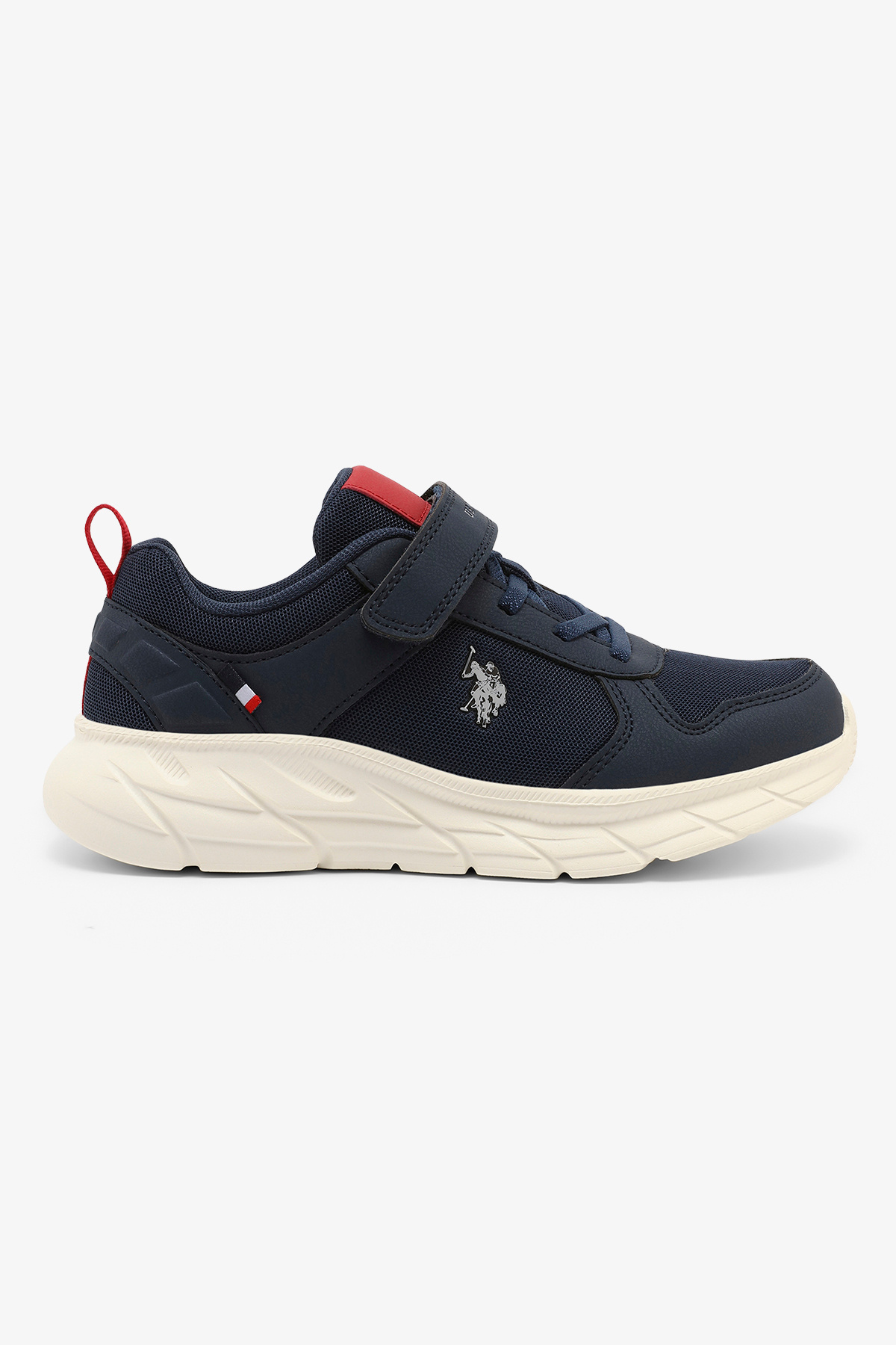 U.S. Polo Assn. Nupena Jr Boy's Comfortable Stylish Casual Everyday Low Top Sneaker - Navy