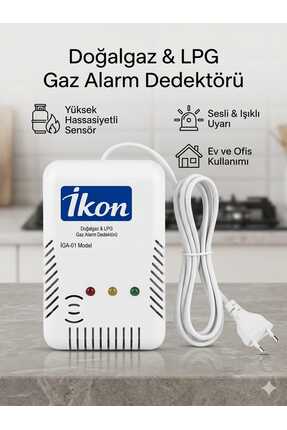 İkon Doğalgaz Ve Lpg Gaz Alarm Cihazı Ve Dedektörü – CE Belgeli, Yüksek Hassa...