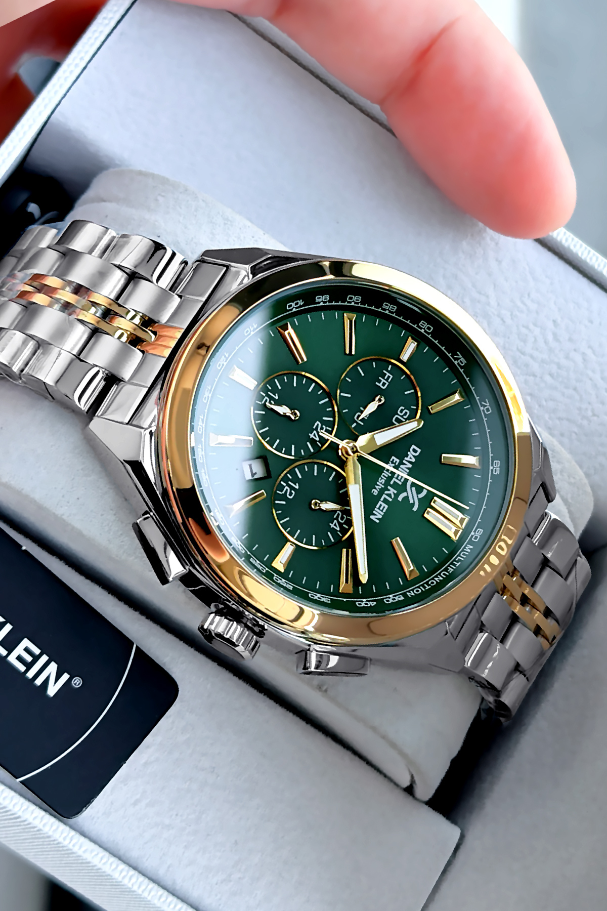 Daniel Klein Exclusive Erkek Saat Çelik Kordonlu Japon Mekanizma Özel Kutulu Şık Hediyelik Kol Saati DKE2153C3 görsel 4