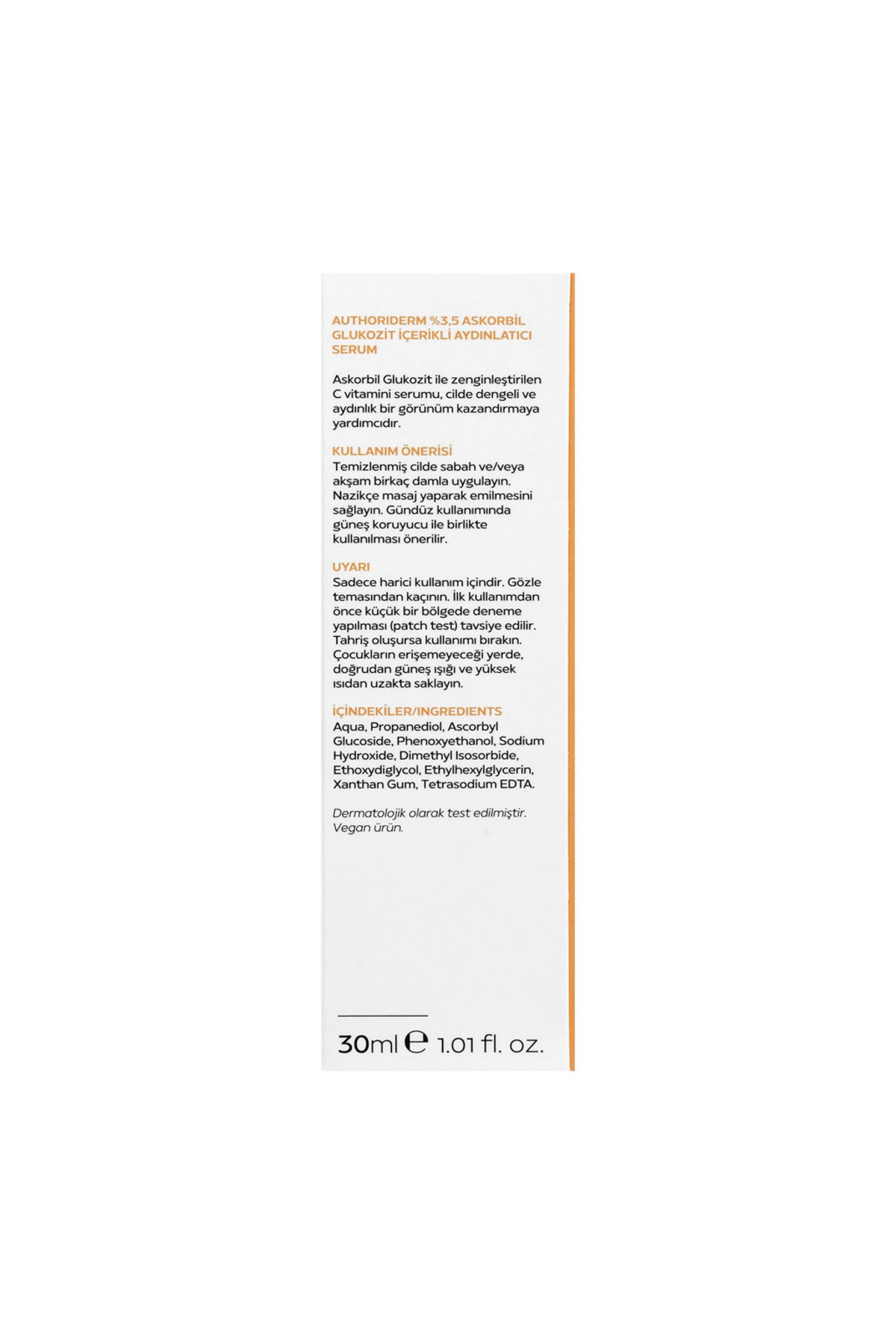 %3,5 Askorbil Glukozit İçerikli Aydınlatıcı Yüz Serumu 30 ml — luna7665 — تصویر 3 از 3