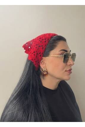 efelia concept SAÇ BANDANASI DELİKLİ DESENLİ YAZLIK EL ÖRMESİ