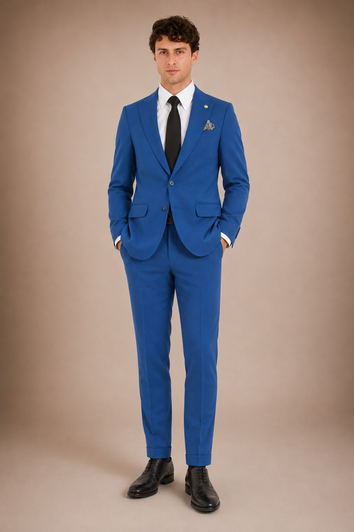 The Tailor Classics Erkek Klasik Takım Elbise - Erkek Pantolon Ceket - Dikiş Detaylı Çift Yırtmaçlı Takım Elbise görsel 3