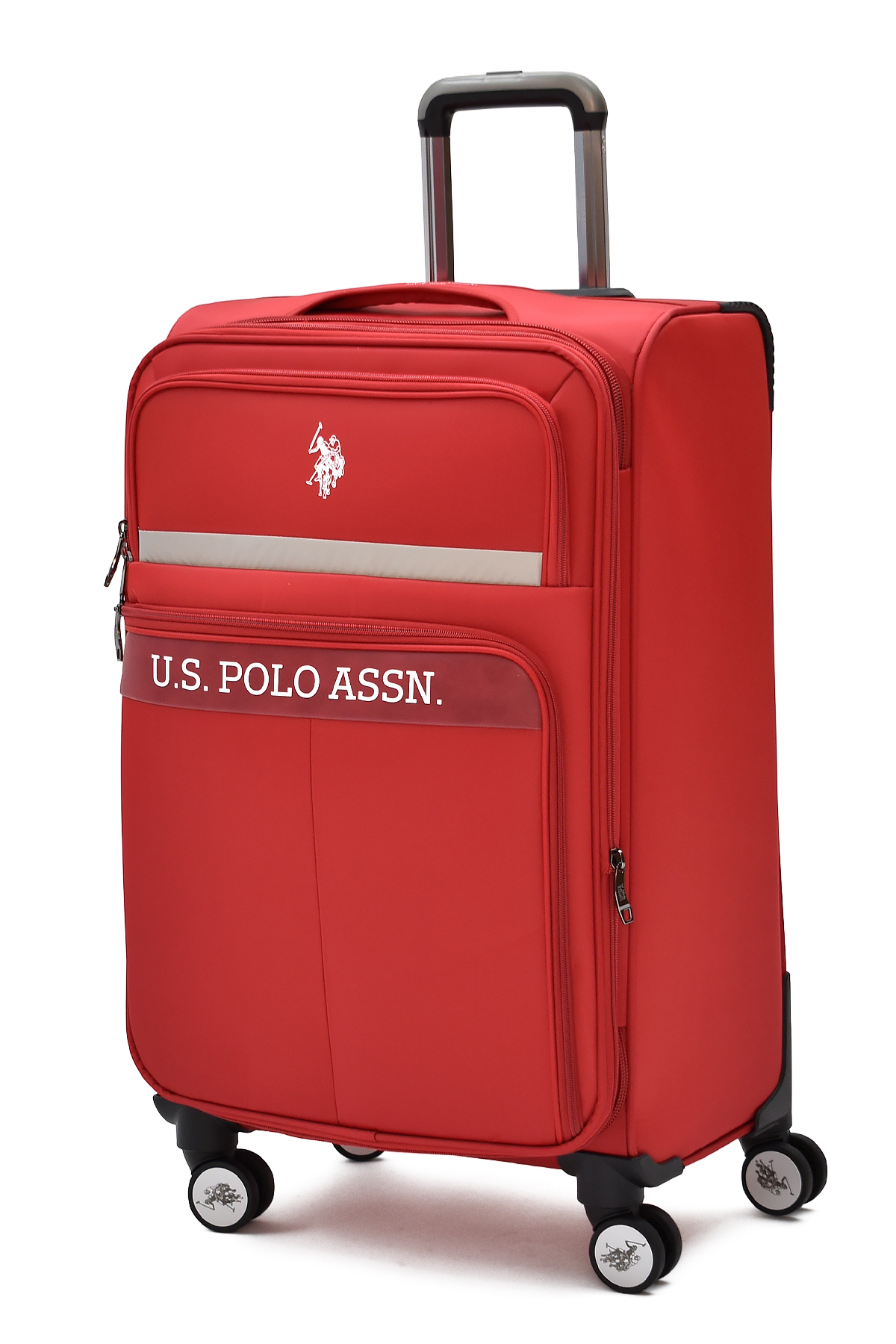 Medium Fabric Suitcase – Large Volume Bellows, Ultra Lightweight, 8 Wheel Travel Governor