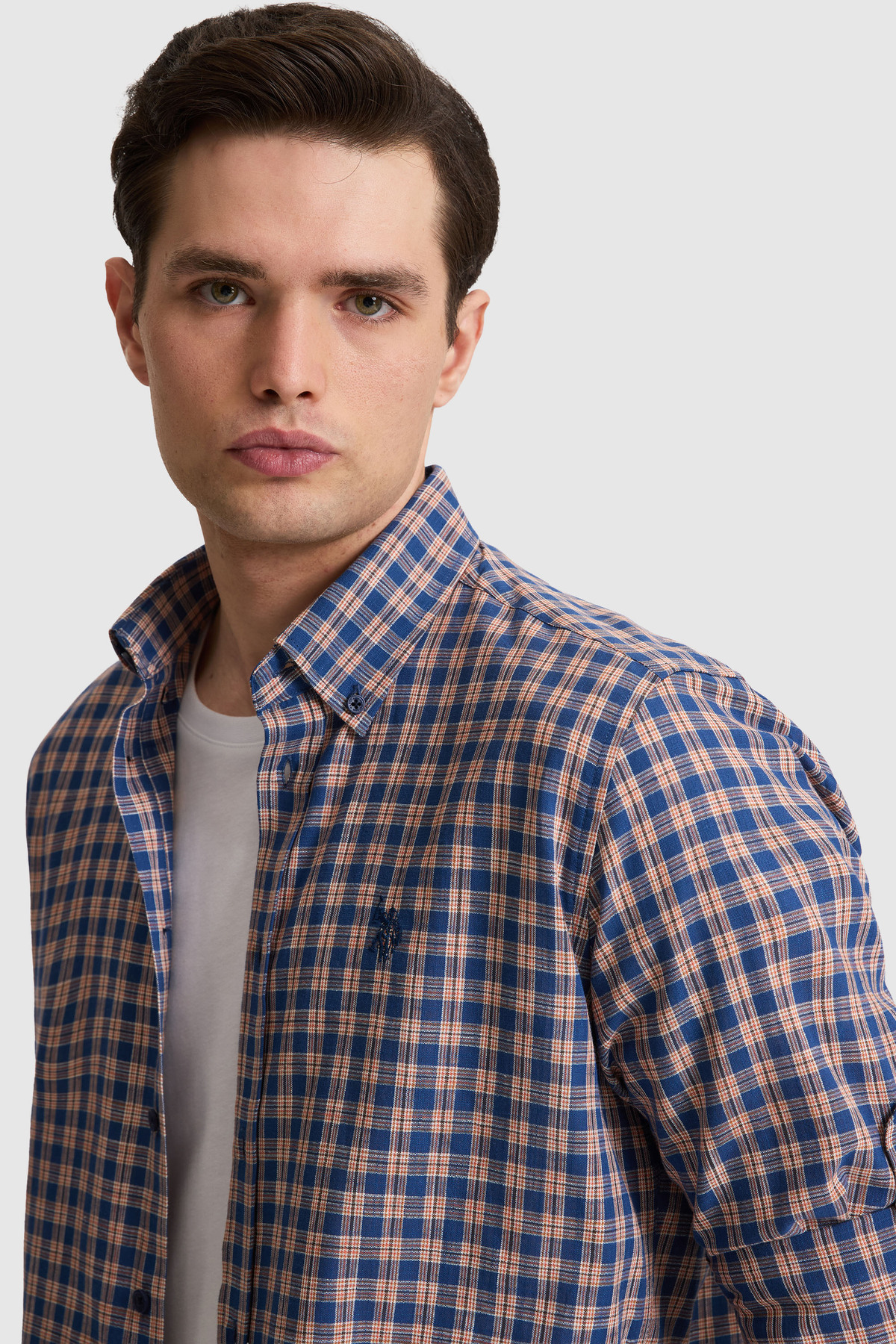 U.S. Polo Assn. Erkek Lacivert Uzun Kollu Gömlek 50324654-VR033 görsel 2