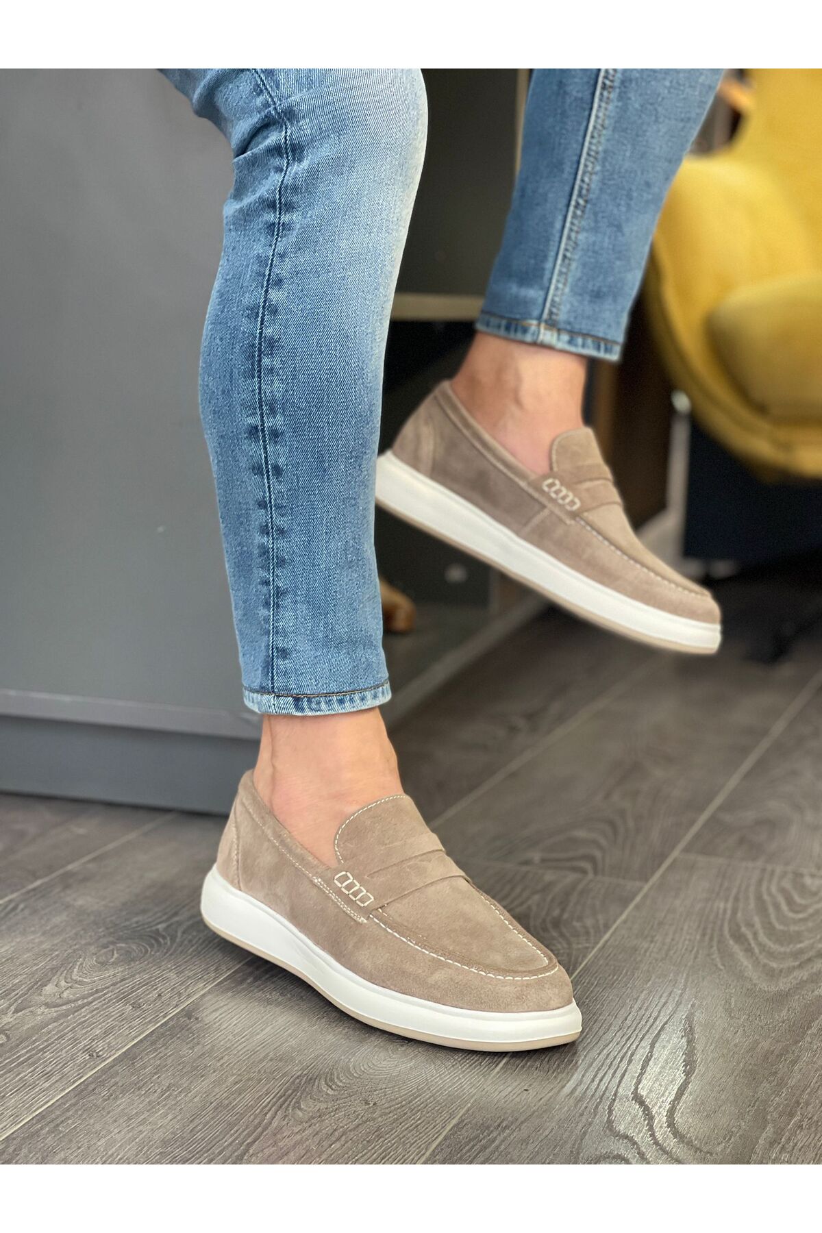 MOR KUNDURA Hakiki Deri Günlük Kullanım Erkek Loafer Ayakkabı