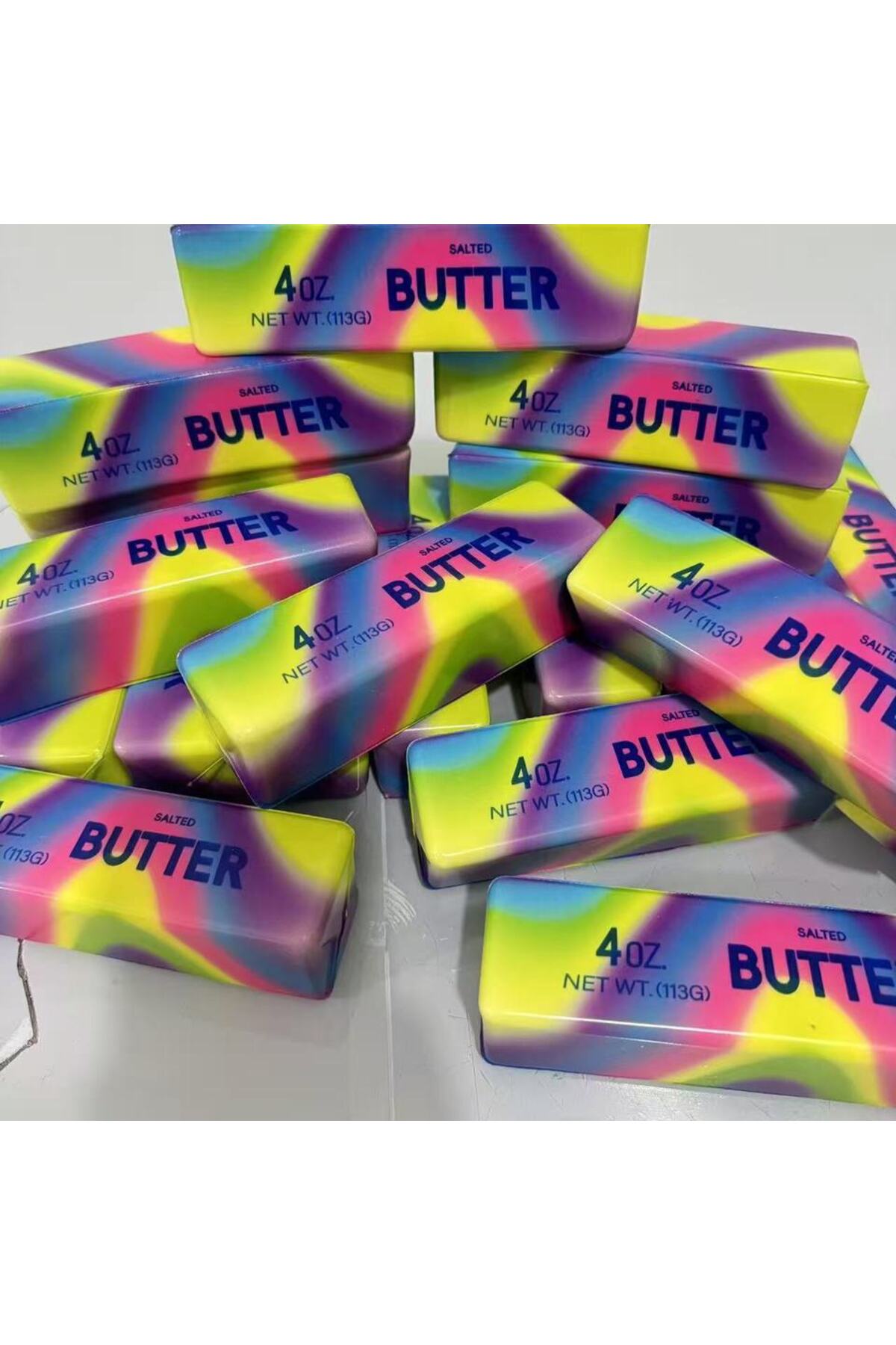 Choice F rainbow 1PCS New Butter Stick Fidget Toys Squishy Elastic Cheese Stick Funny Decompression Stress