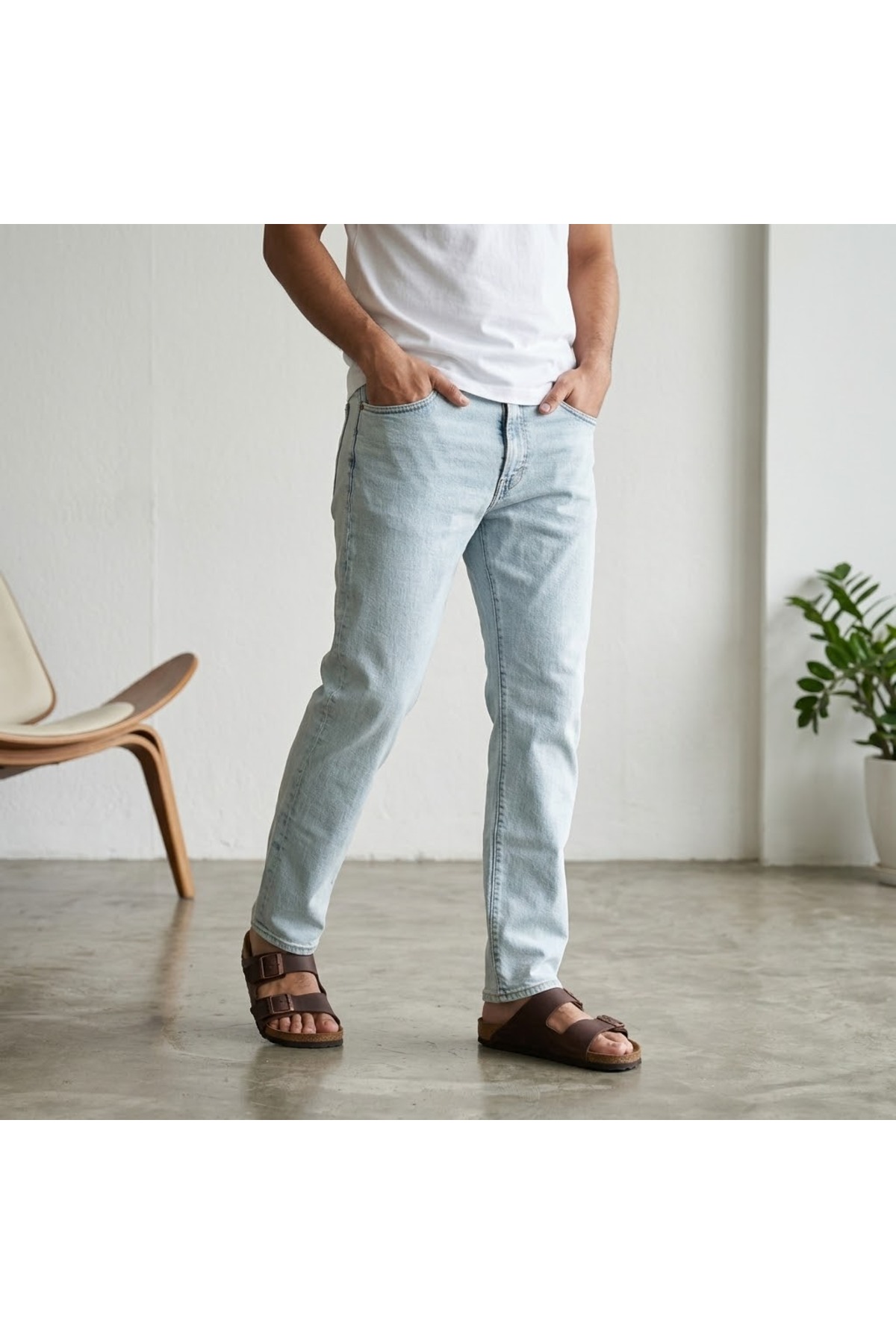 شلوار جین مردانه اسلیم لیکرا آبی روشن 511، کد 0046 لیوایز شلوار جین Levi's