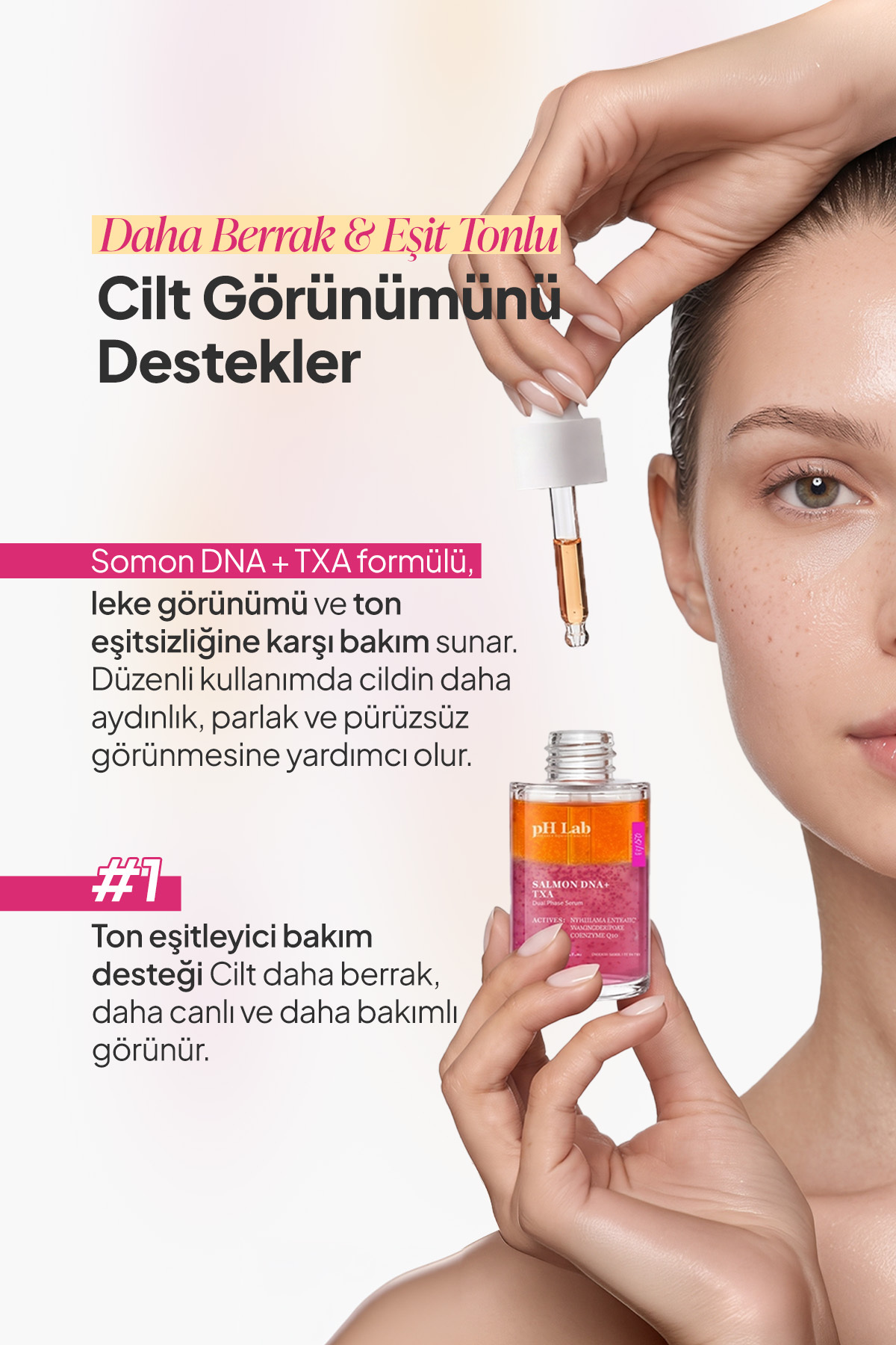 pHLab Toning Booster Anti Aging Bi Pasic Facial Serum - Salmon DNA + TXA Serum — PHTBS-01 — تصویر 7 از 8