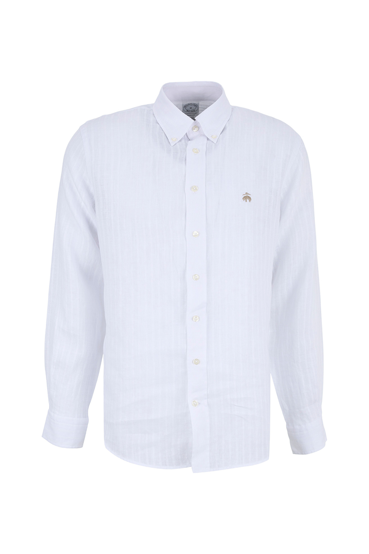 پیراهن مردانه سفید دکمه‌دار راه‌راه معمولی BBSS26MSH029 بروکس برادرز پیراهن BROOKS BROTHERS