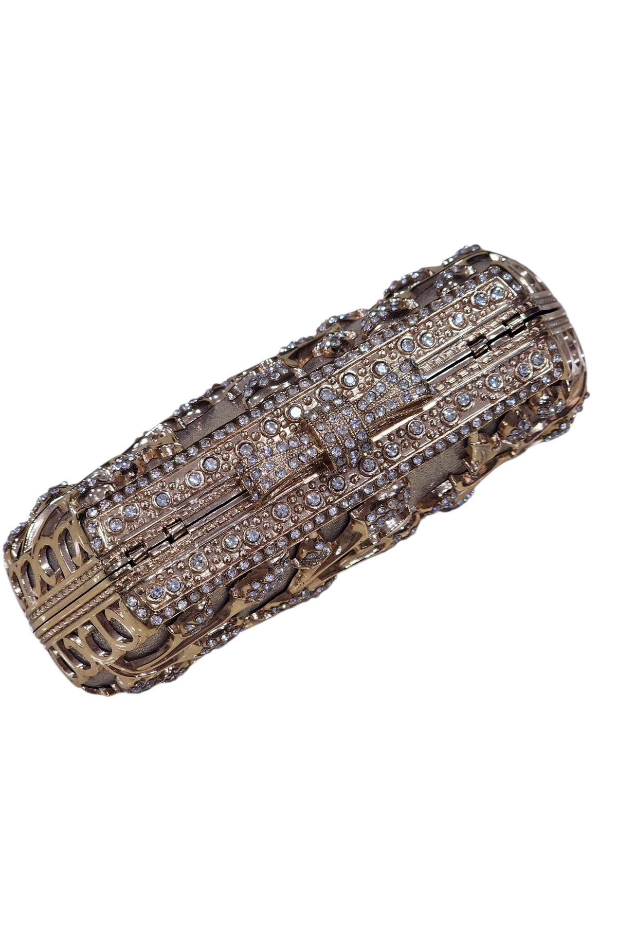 OUEEN ELİZABETH ''MİNİ BOY '' KRİSTAL TAŞ & FİGÜR MODEL METAL KASA KADIN ABİYE ÇANTA görsel 8