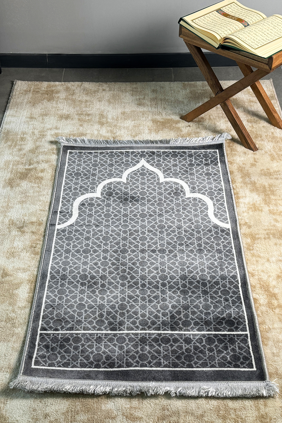 Luxury Motif Carpet Prayer Sheet - Patterned Prayer Rug 75x130 cm