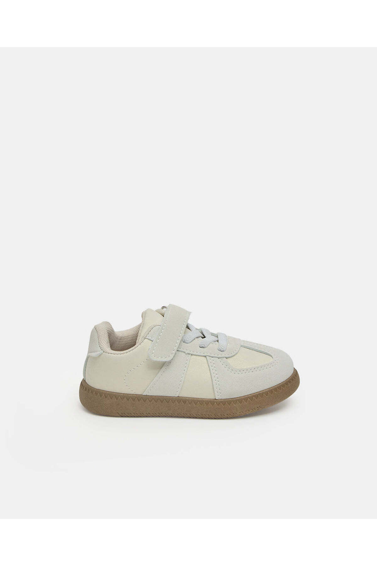 REDTAG Girls Beige Material Block Low Top Sneakers