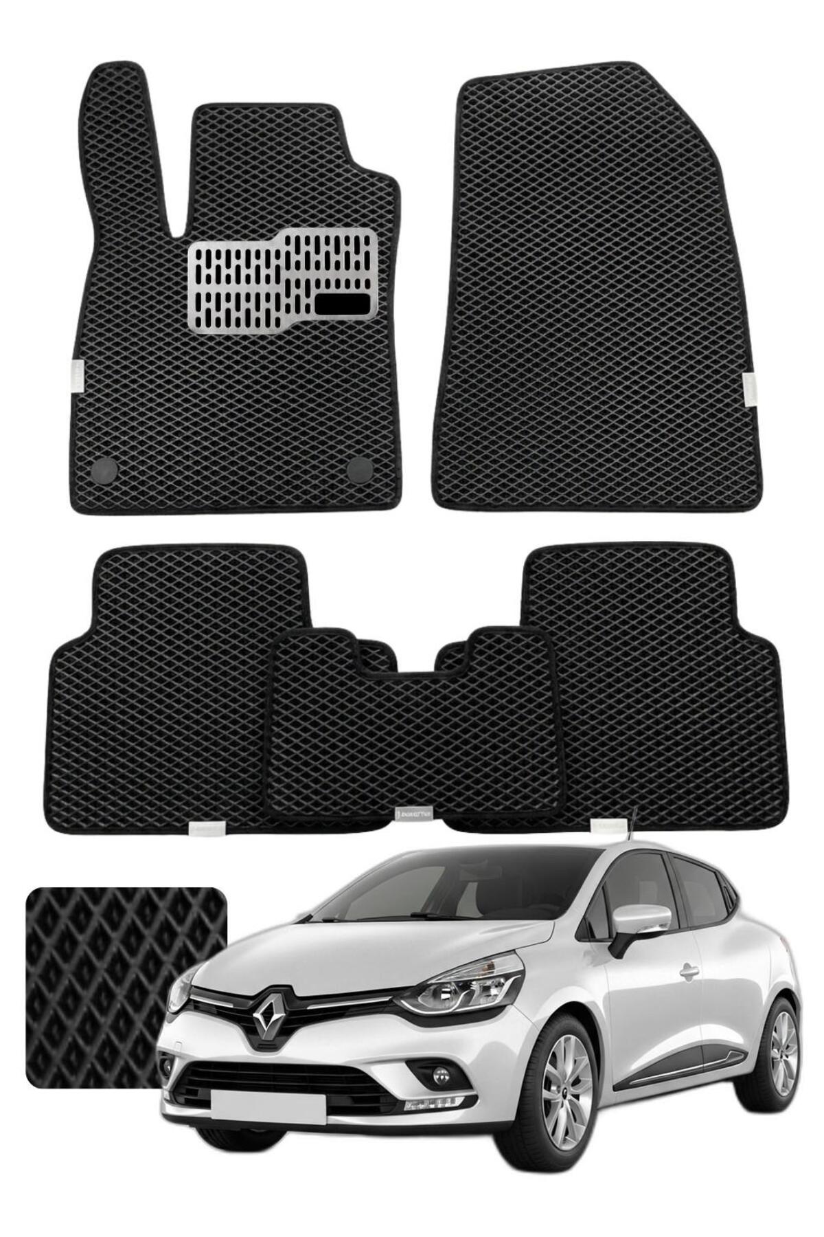 Evanotion Renault Clio 4 2012-2019 Araca Özel Premium Eva Oto Paspas Topuk Korumalı - Siyah