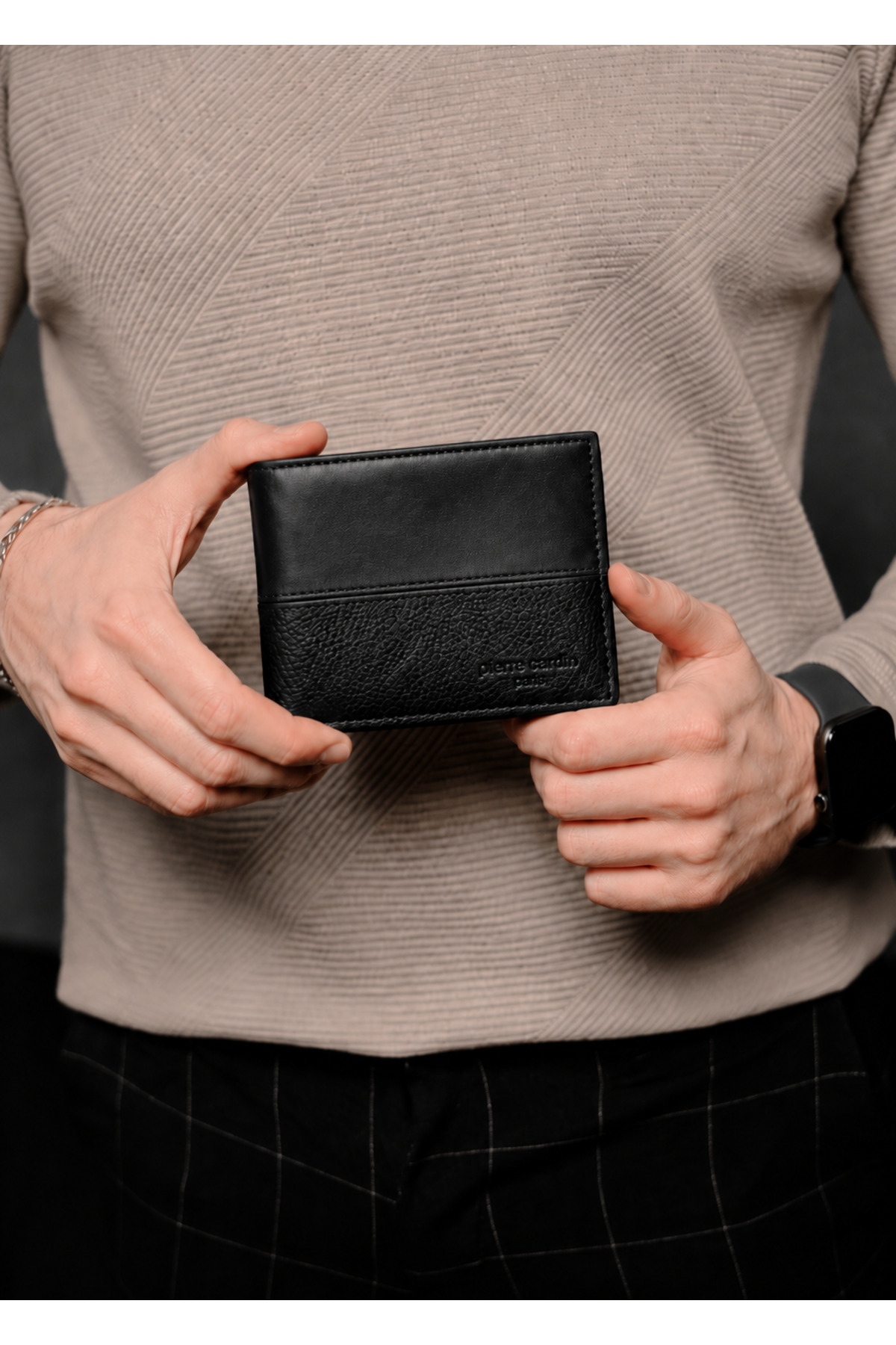 Pierre Cardin Analin ve Floater %100 Hakiki Deri Yarı Desenli Açılır Kimlik Bölmeli Erkek Siyah Deri Cüzdan Kartlık - Deri Erkek Aksesuar - PC-22065 görsel 4