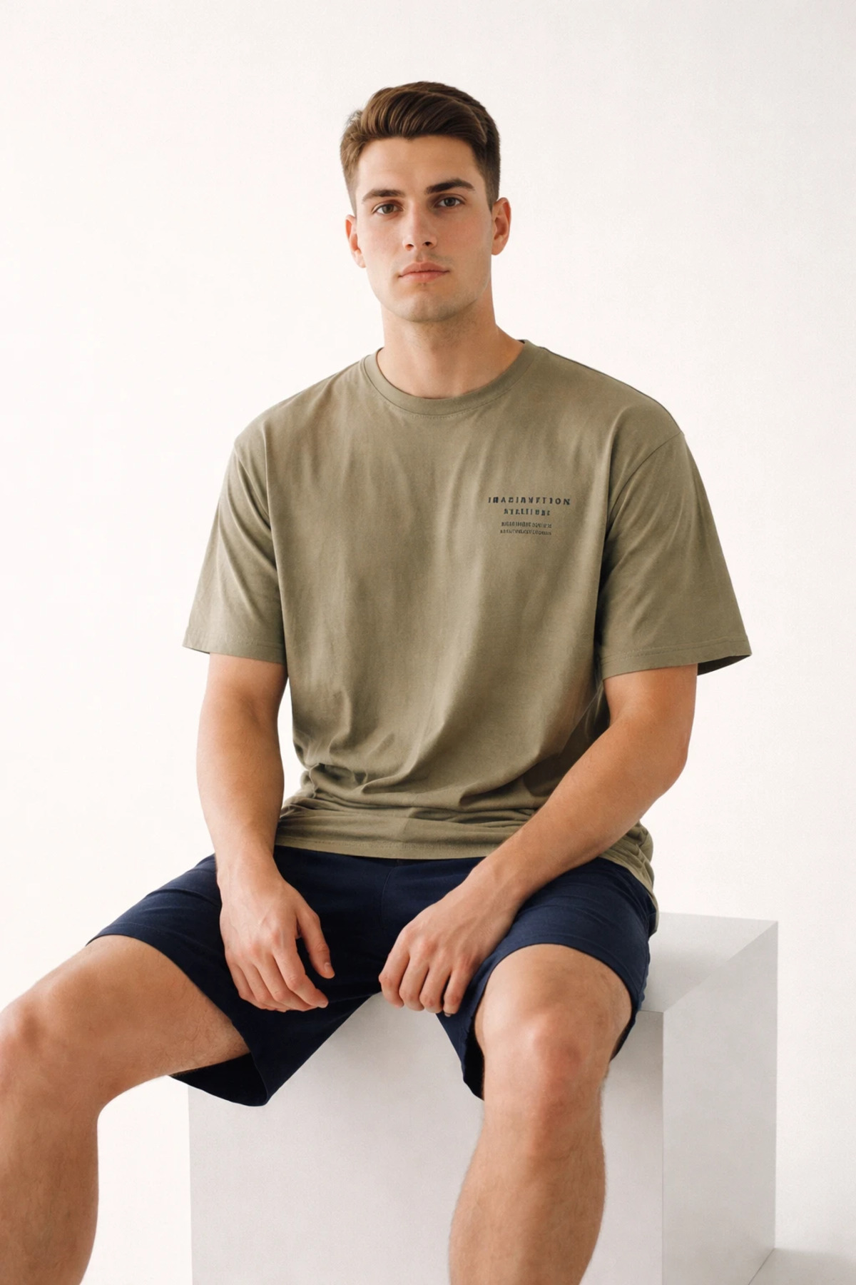 Sude HOMEWEAR Erkek Kısa Kol Şort Büyük Beden Pijama Takımı