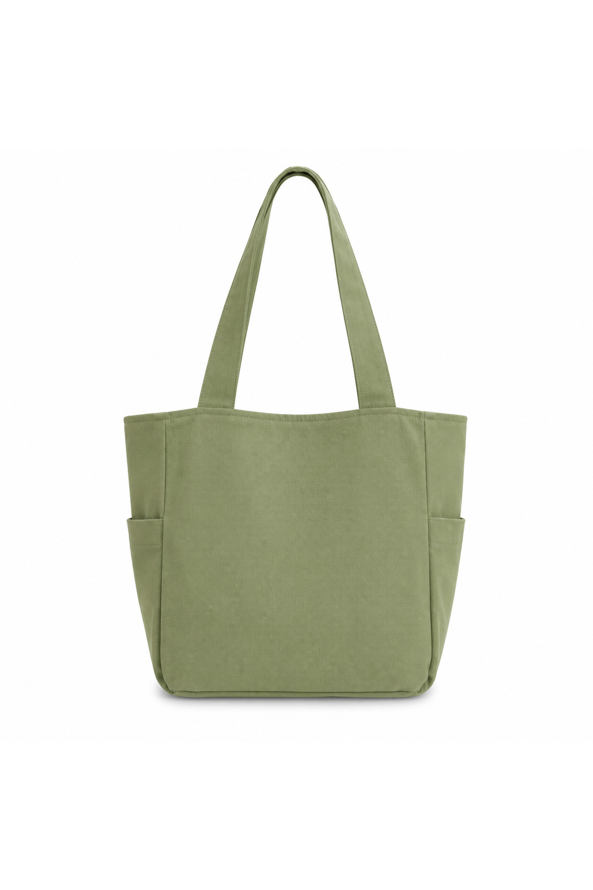 RONASBAG Sage Green(Adaçayı Yeşili) Geniş Hacimli Çok Cepli Tote Bag görsel 2