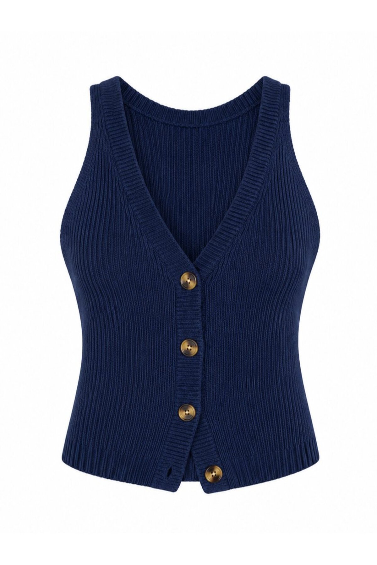 Laluvia Navy Blue Chic Vest - 1354 - Price, Reviews