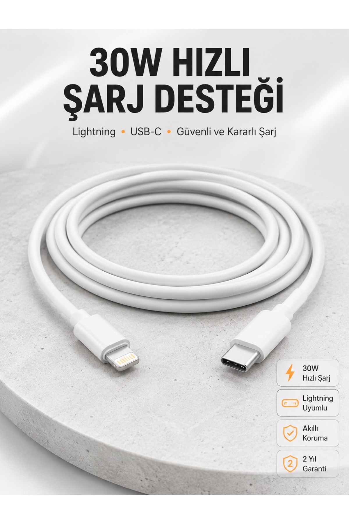markentegra IOS Tüm Serilerle Uyumlu 30W Hızlı Şarj Aleti 11 12 13 14/Pro Max Mini Plus