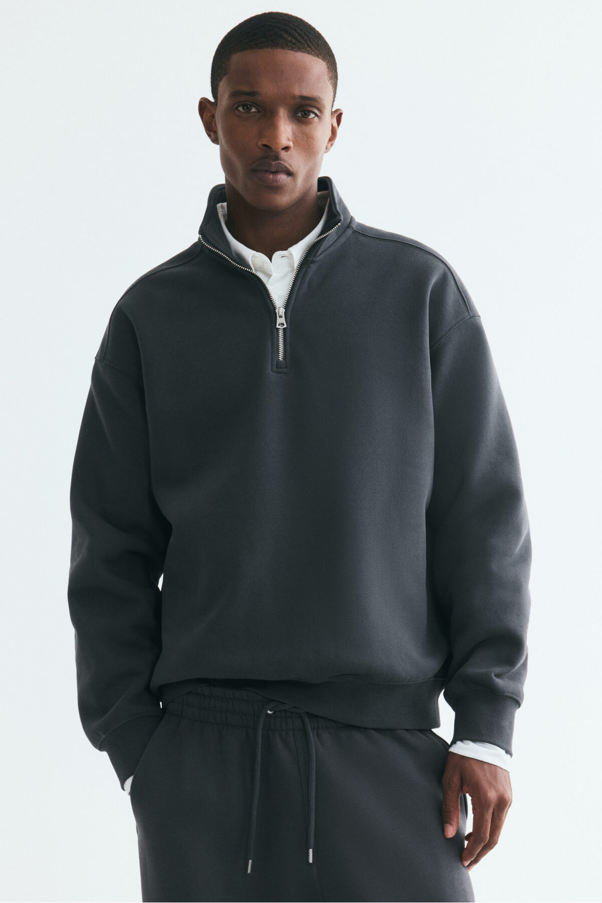 سویشرت نیم زیپ گشاد اچ اند ام سویشرت H&M