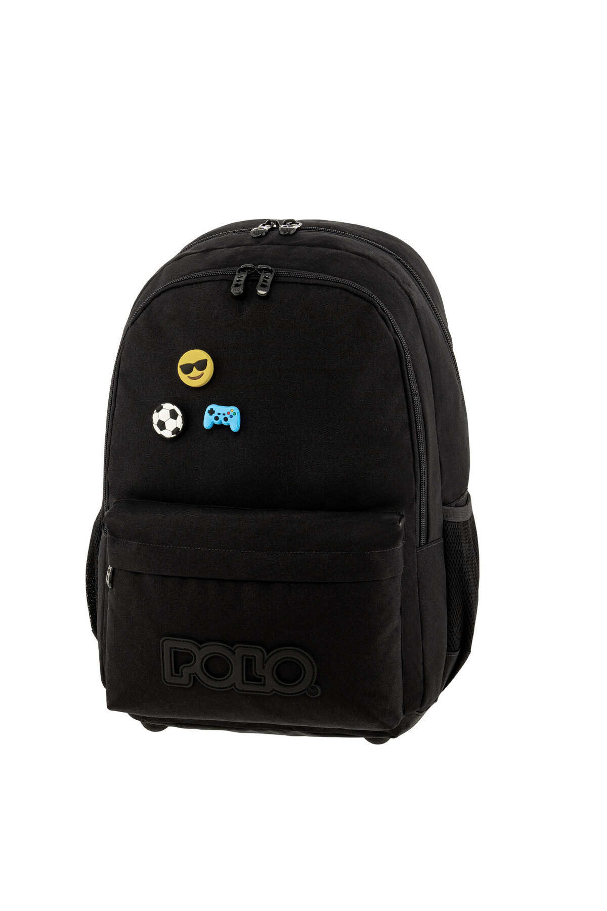 Polo Σχολική τσάντα πλάτης 901059-2000 PINS BLACK 2025