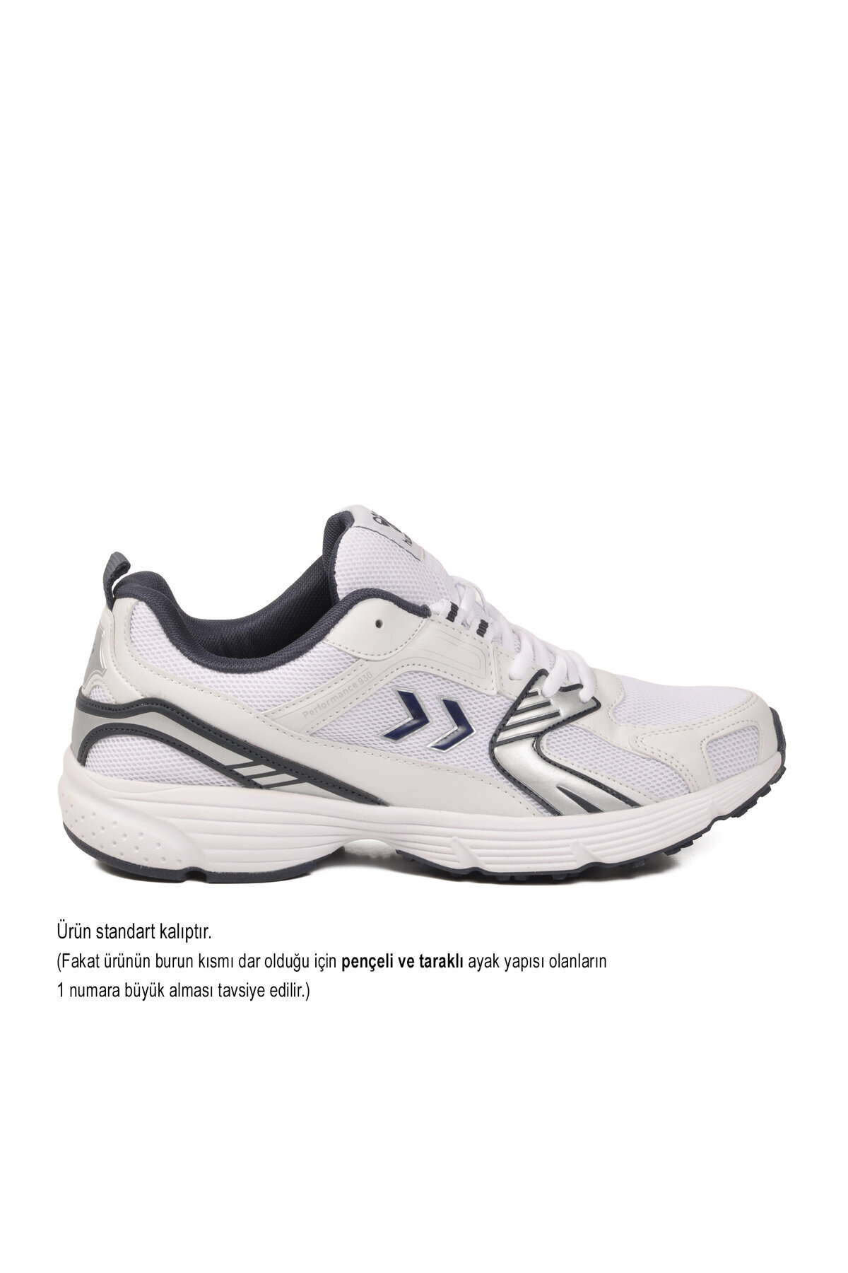 hummel Beyaz-Lacivert Nefes Alabilen File Detaylı Hafif Taban Erkek Yürüyüş ve Spor Ayakkabı Sneaker Hml 930 görsel 4