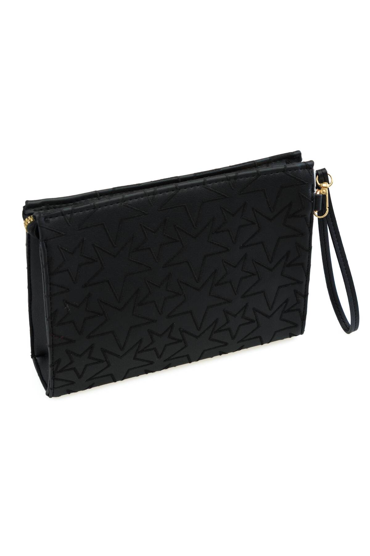Shkup Kadın Yıldız Nakışlı Portföy El Çantası Bilek Askılı Şık Clutch Çanta