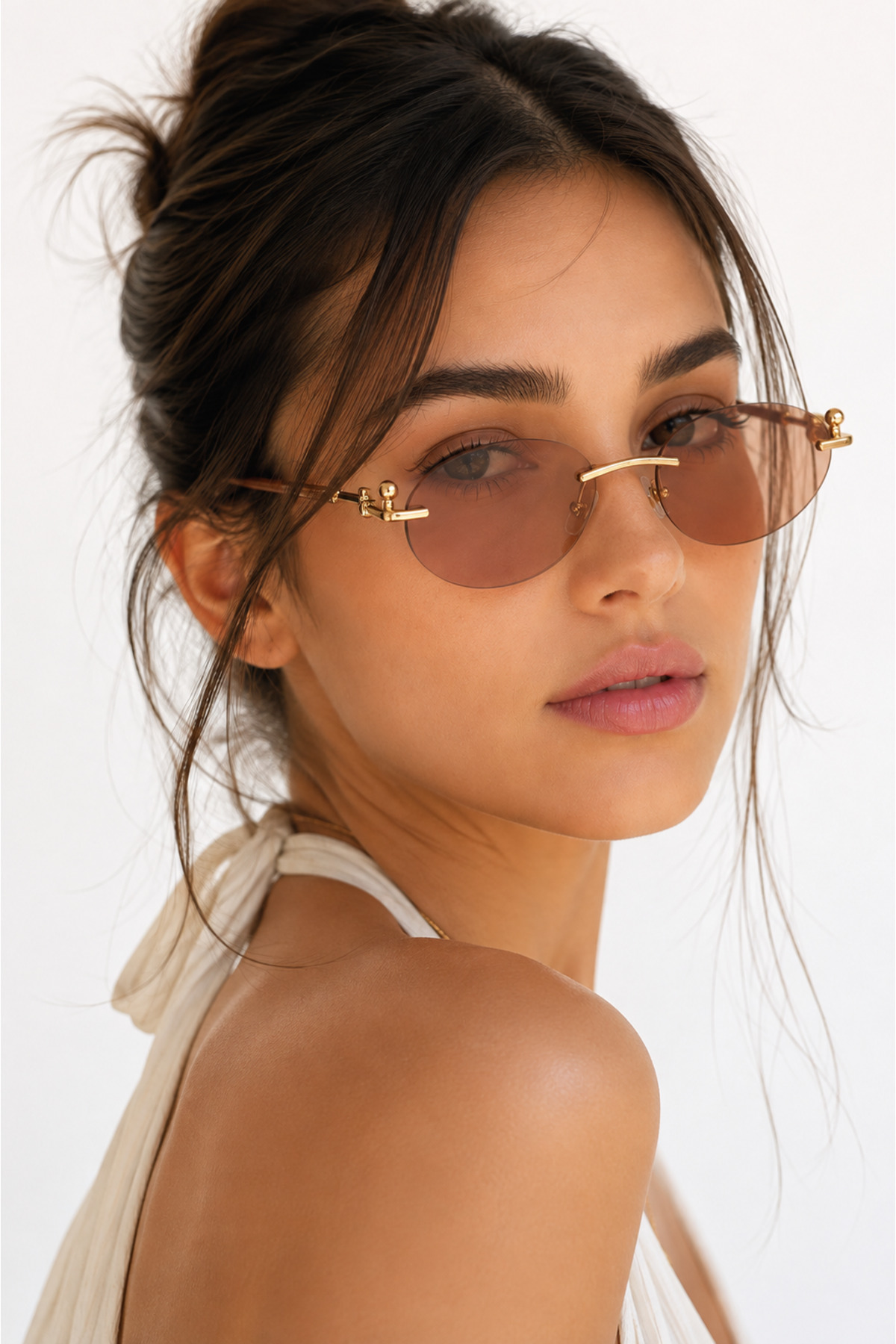 By Donetto Sindy Oval Gold Uv Korumalı Güneş Gözlüğü görsel 3