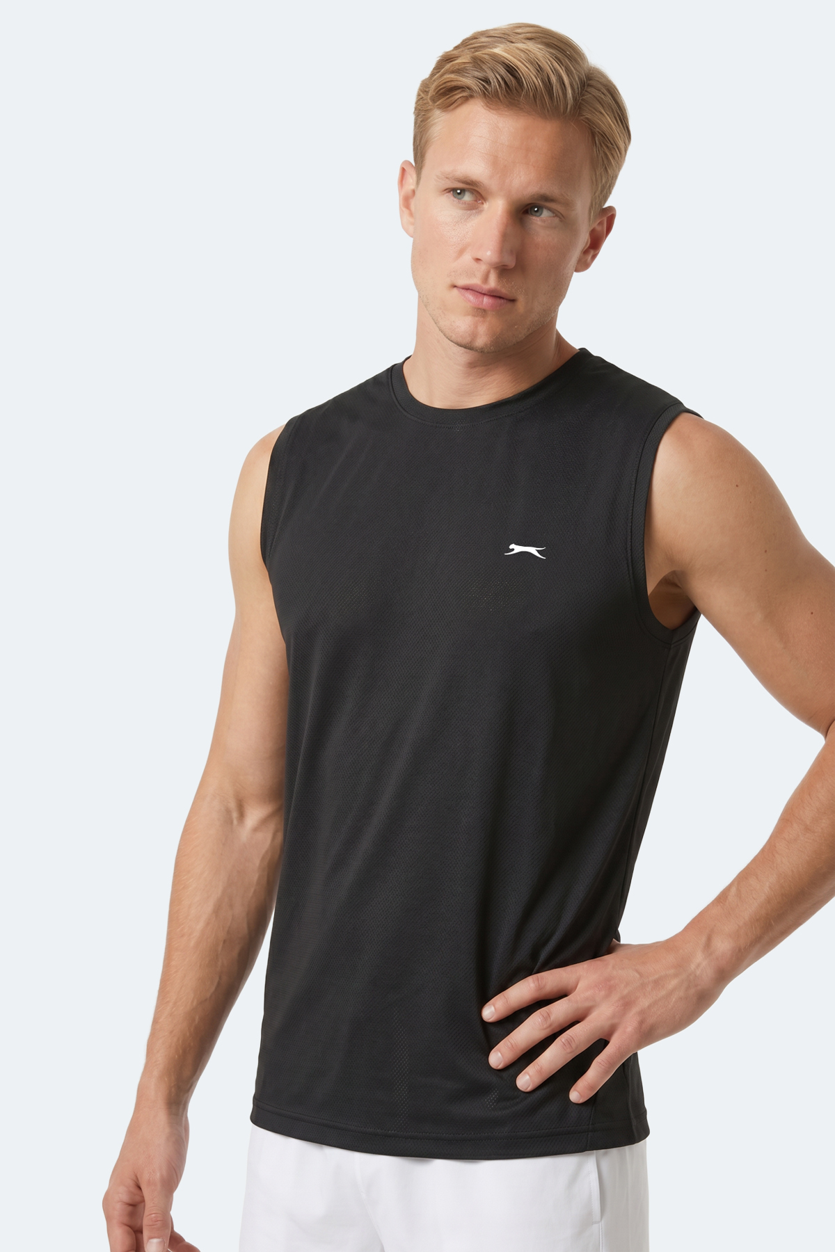 Slazenger HEROFIT IN Erkek Kolsuz Siyah Atlet görsel 6
