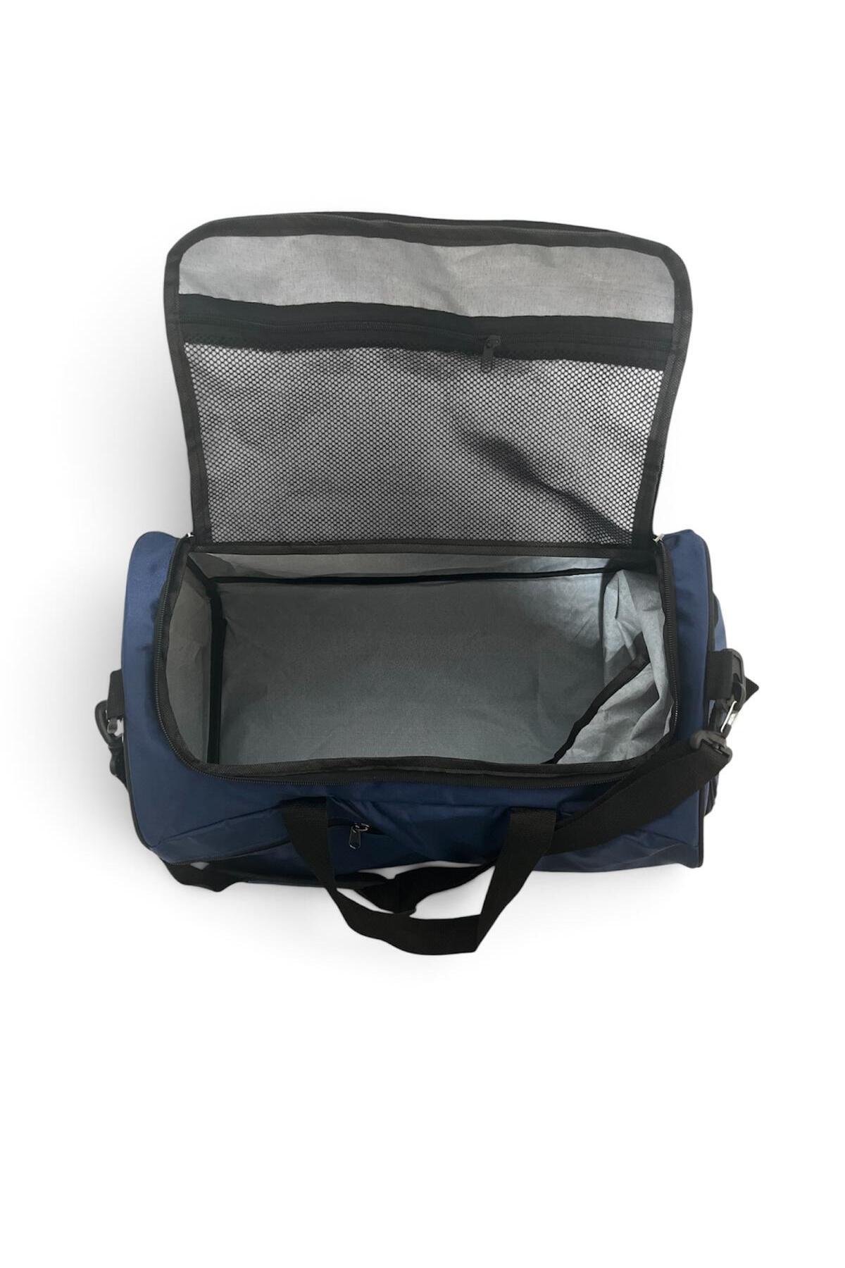 GreandBags Lacivert Ayakkabı Bölmeli A Kalite Geniş Hacimli Spor Çantası Seyehat Çantası GYM görsel 3