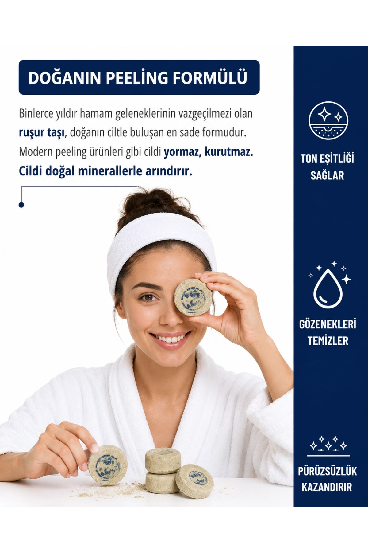سنگ ÇareBurada Rusur 6 تکه | سفیدکننده و لایه بردار صورت و بدن (ایرانی — P6140S7094) — تصویر 4 از 4