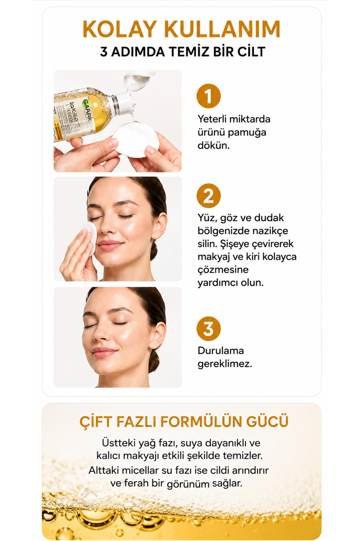 Micellar Hepsi 1 Arada Çift Fazlı Makyaj Temizleme Suyu 400 ml – Suya Dayanıklı Makyajlar İçin — 113310930004 — تصویر 8 از 8
