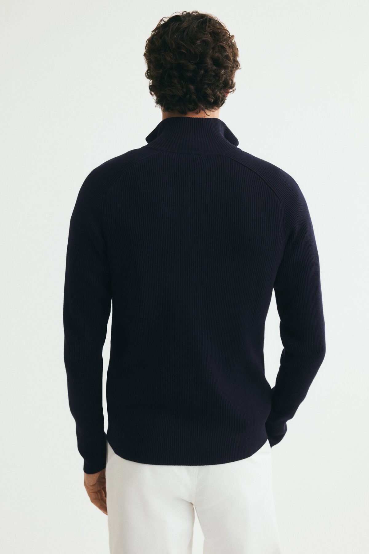 H&M Lastik Örgülü Hırka Slim Fit görsel 4
