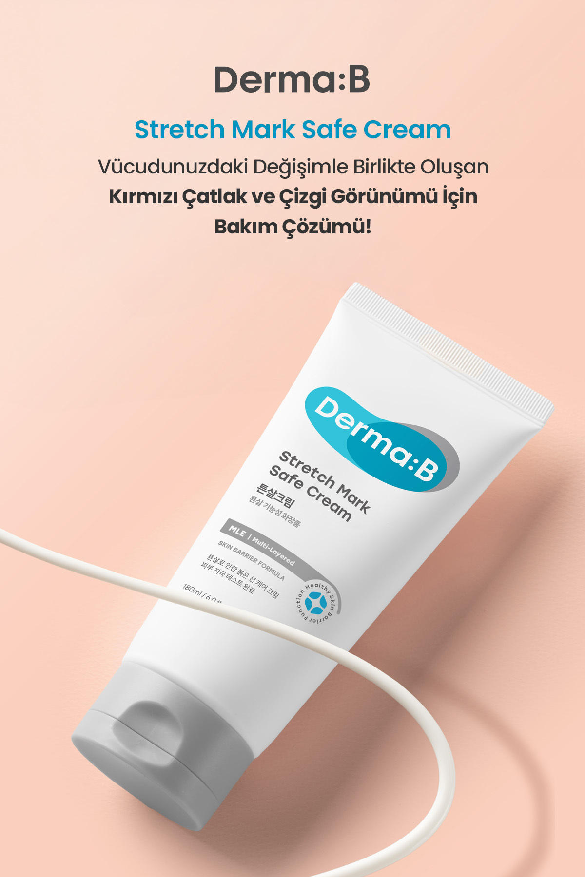 Cilt Çatlaklarına Karşı Bakım Sunan Nemlendirici Krem DERMA:B Stretch Mark Safe Cream — 9823 — تصویر 8 از 8