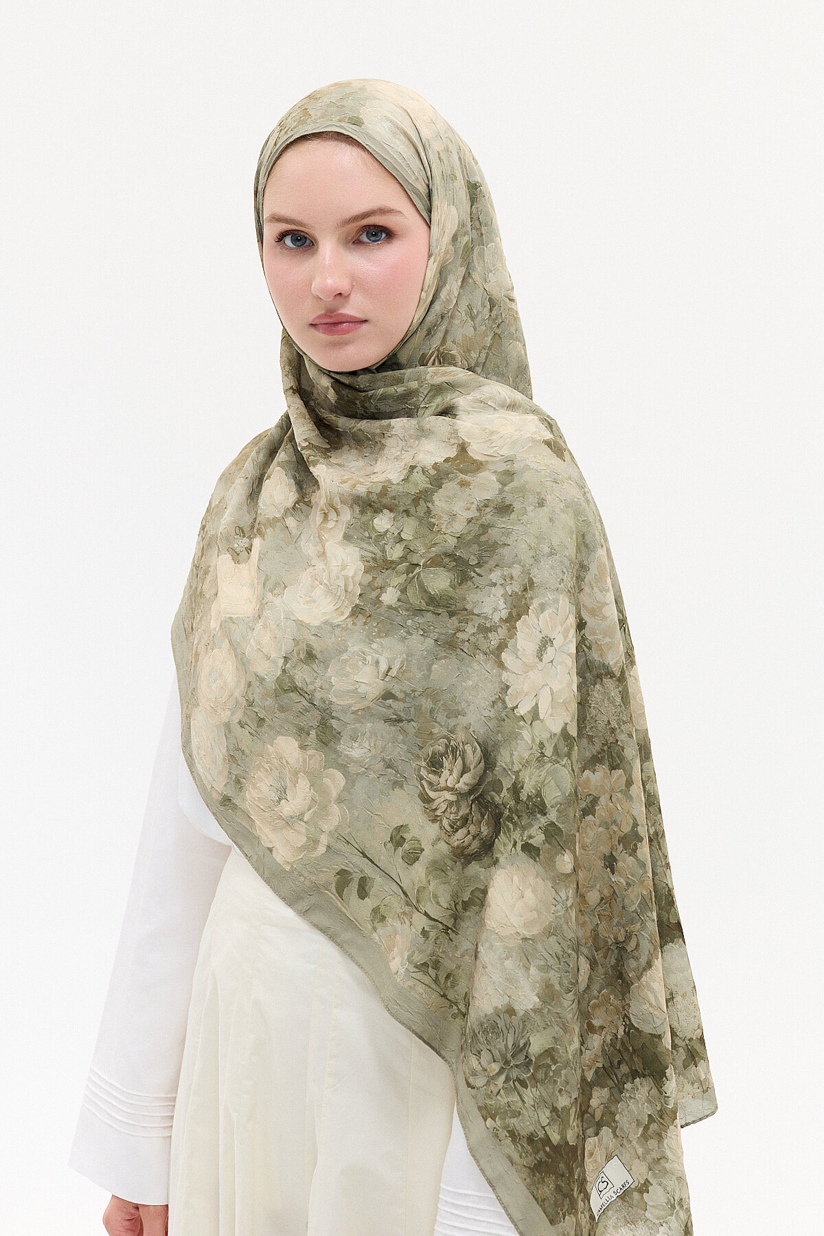cs camellia scarf Atlantis Kraş Şal - Haki