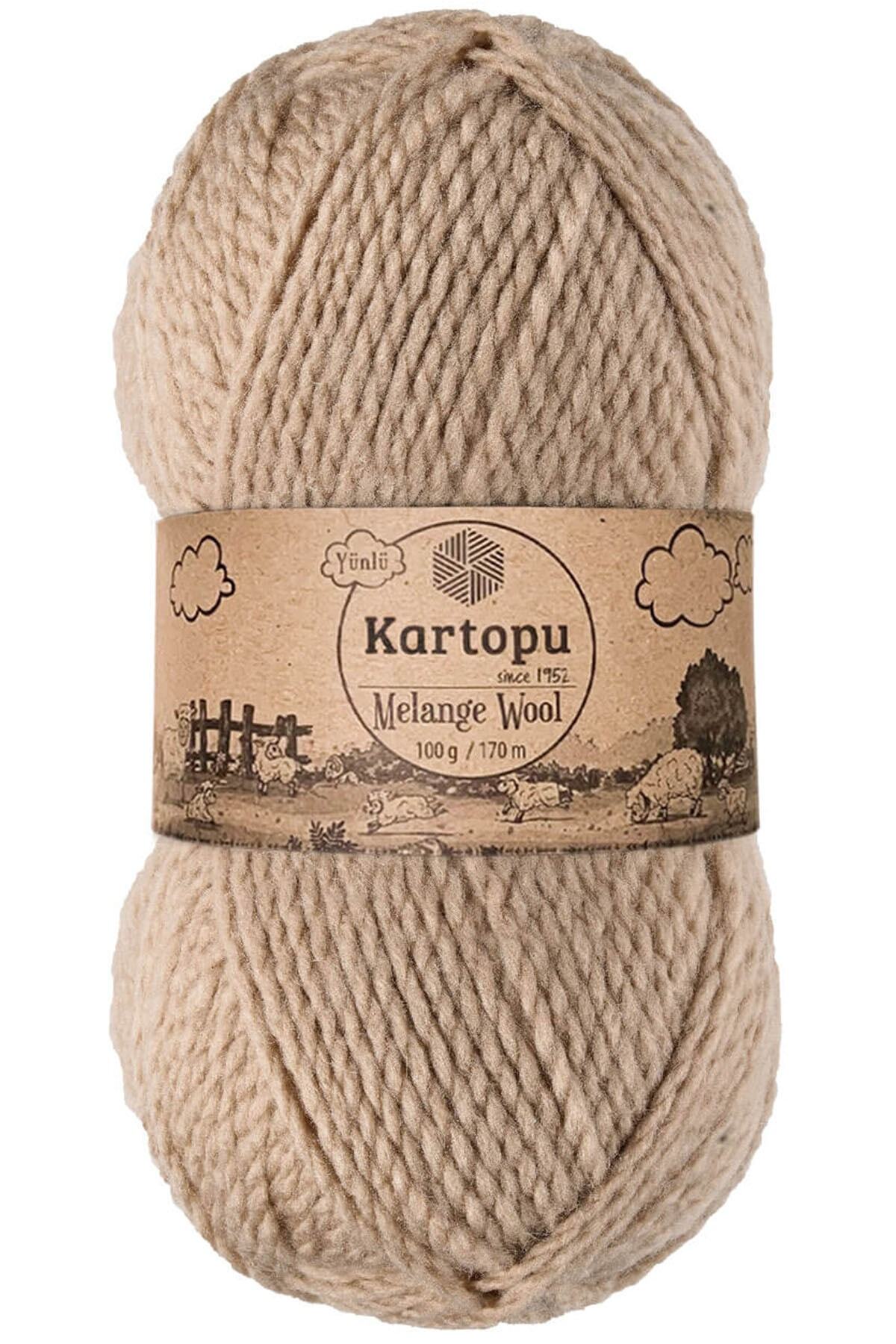 Melange Wool Woolen Hand Knitting Yarn K880 Milk Coffee