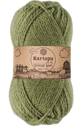 Melange Wool Yünlü El Örgü Ipi K430 Yeşil EsentMelTüm