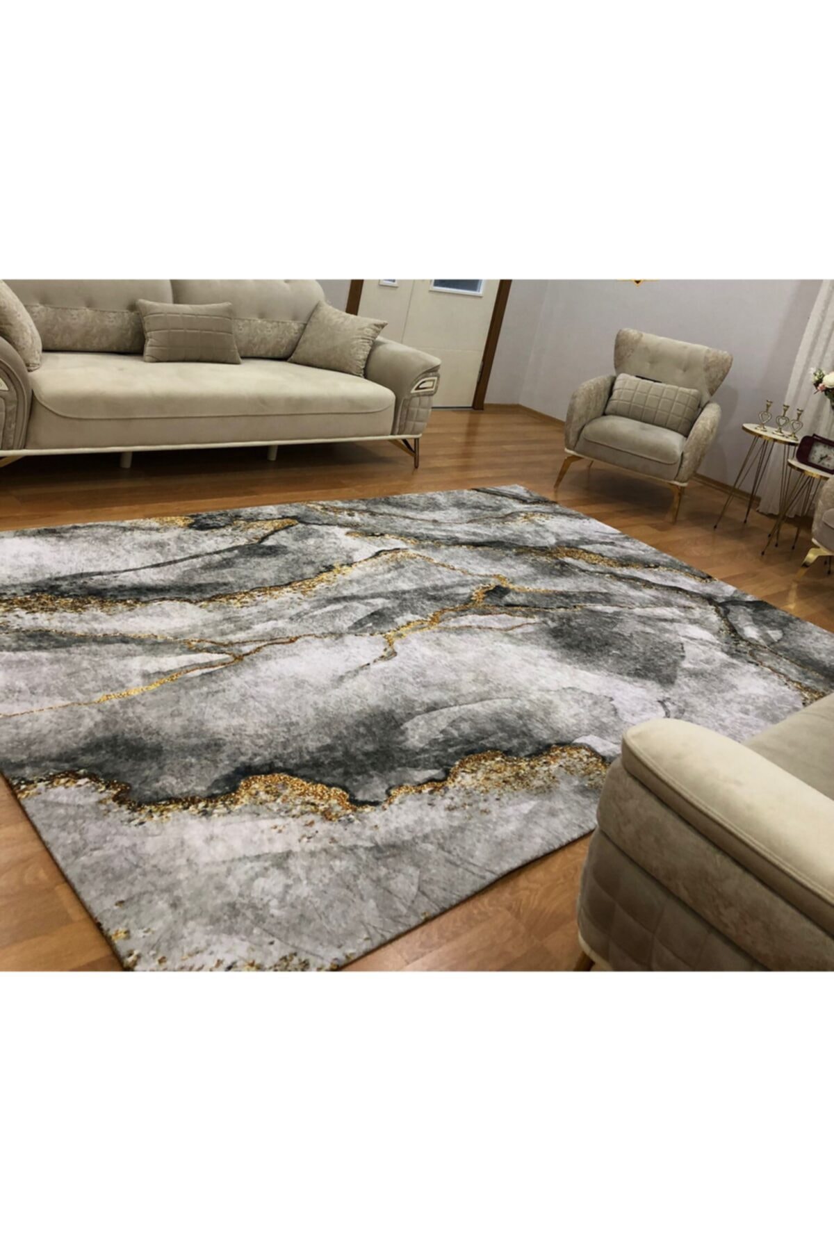 allgelsin gold gri detayli lastikli hali ortusu fiyati yorumlari trendyol