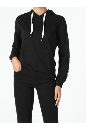 Regular Fit Kapüşonlu Basic Siyah Kadın Sweatshirt .CL1055125_Q1.V1_BLK