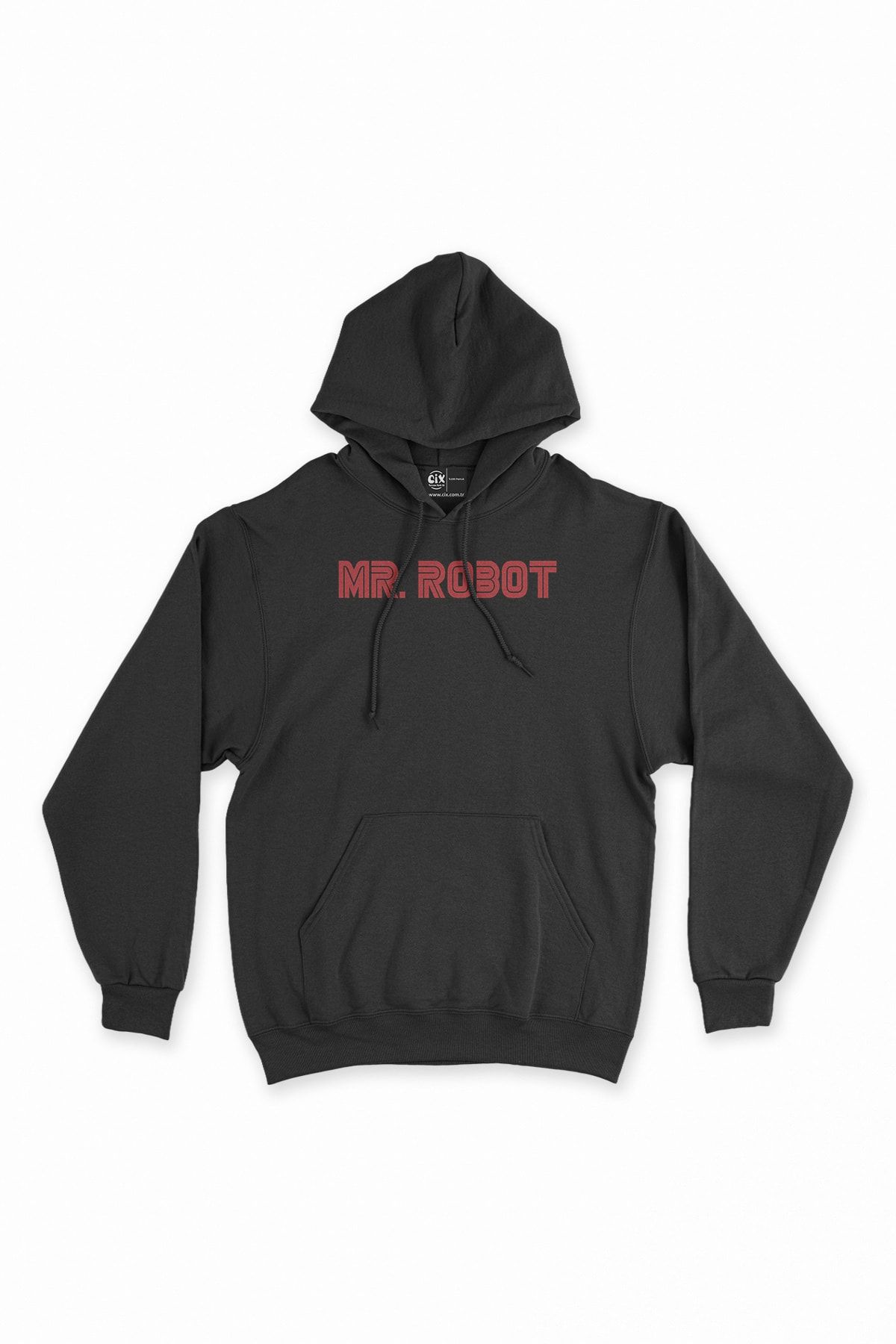 Cix Mr. Robot Black Hooded Sweatshirt Hoodie Trendyol